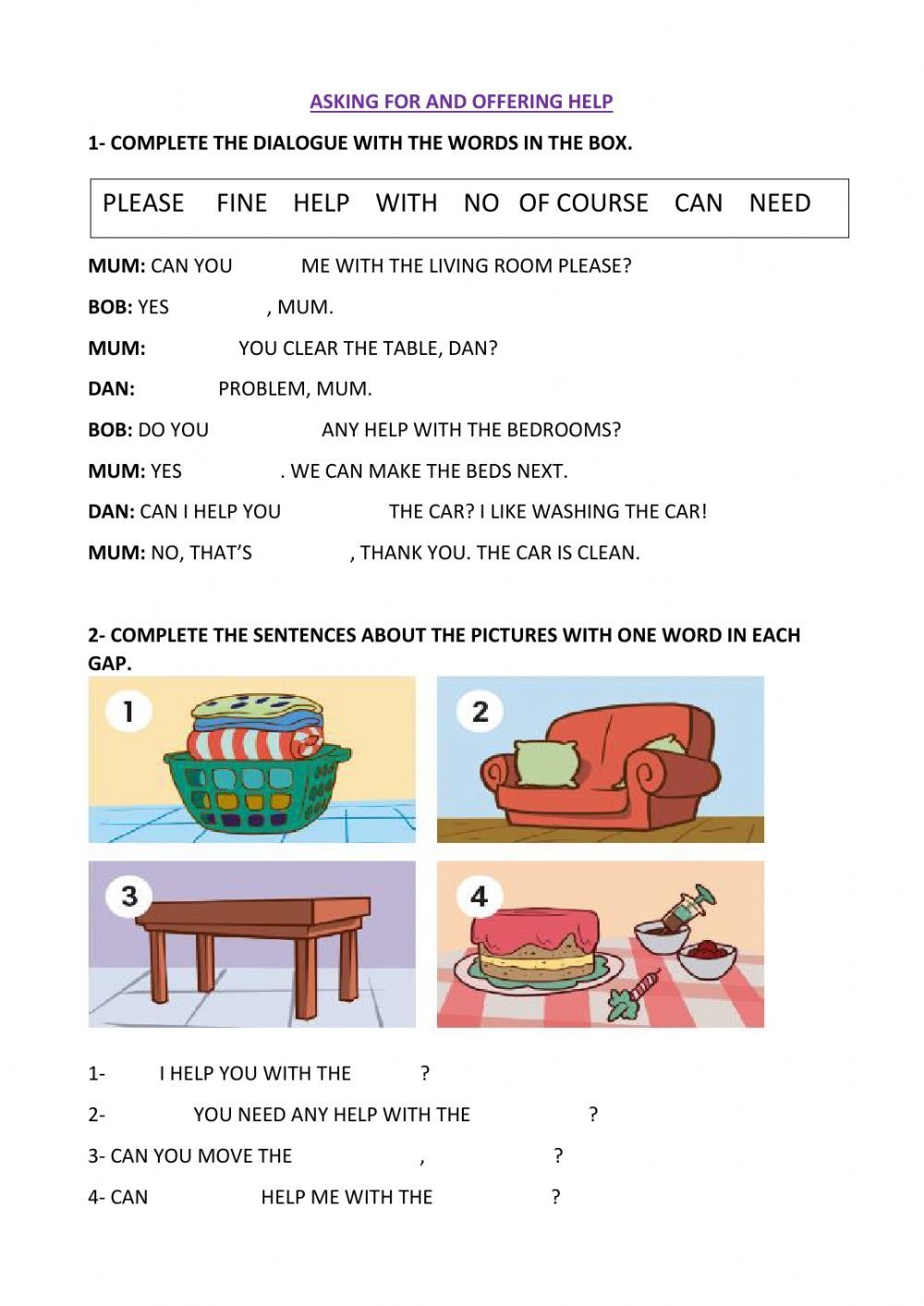 Asking For And Offering Help Worksheet Asking For And Offering Help Worksheet