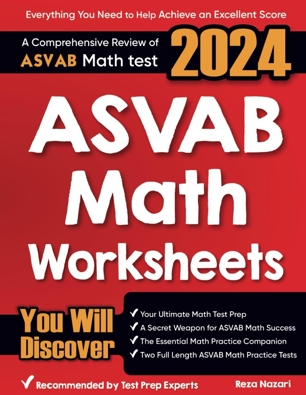 ASVAB Math Worksheets A Comprehensive Review Of ASVAB Math Test Nazari Reza 9798894440774 Amazon Books