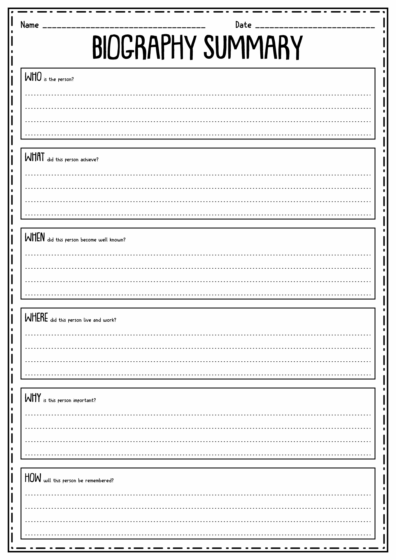 Author Worksheet Explore Creative Writing With Engaging Prompts