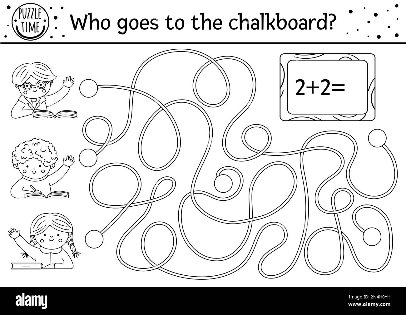 Back To School Black And White Maze For Children Line Labyrinth With Cute Schoolchildren Preschool Printable Activity Or Coloring Page Who Goes To Stock Vector Image U0026 Art Alamy Back To School Black And White Maze For Children Line Labyrinth With Cute Schoolchildren Preschool Printable Activity Or Coloring Page Who Goes To Stock Vector Image U0026 Art Alamy