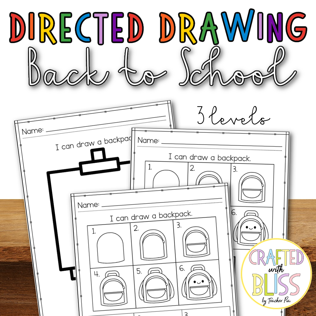 Back To School Directed Drawing Worksheet Printable Made By Teachers