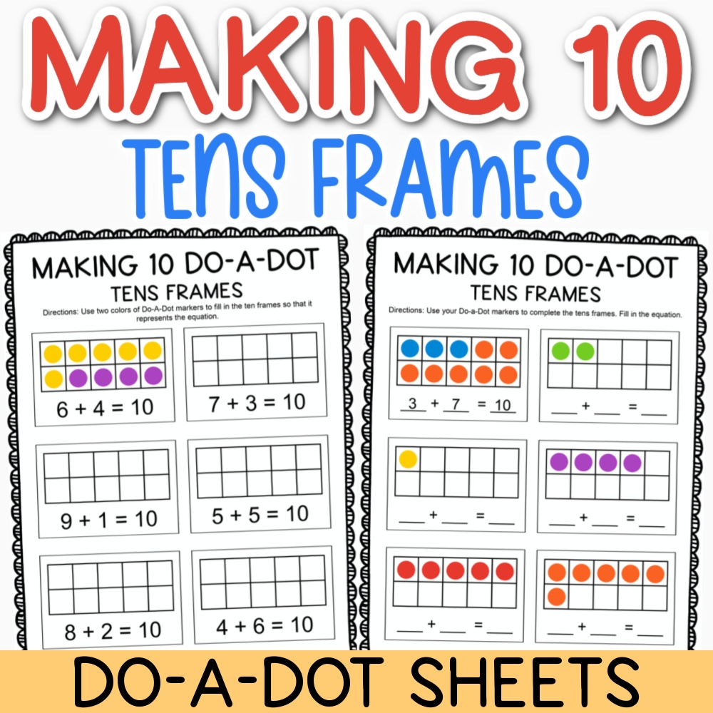 Base Tens Blocks Free Printable Worksheet For 10 Frames