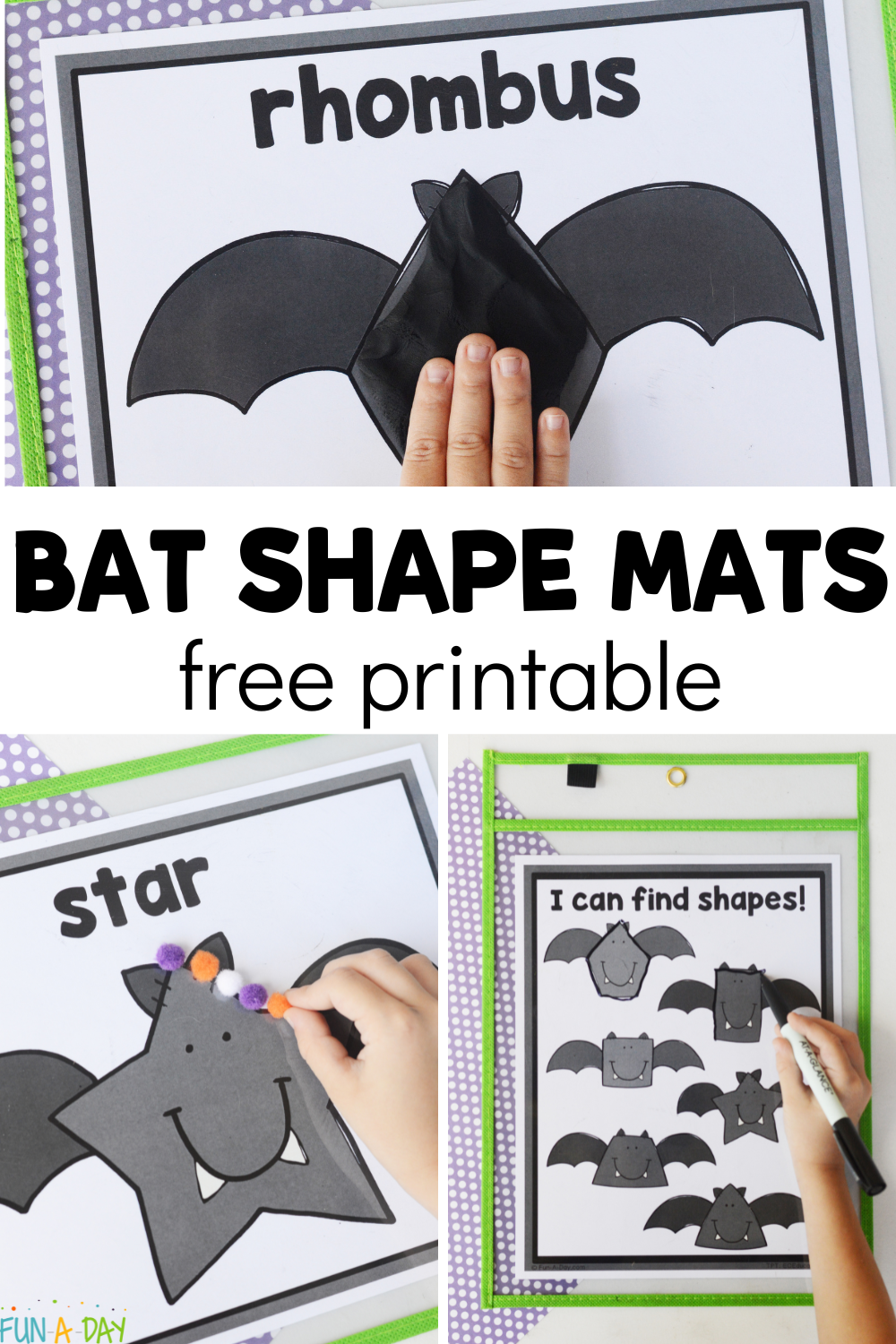Bat Shape Mats Free Printable Fun A Day Bat Shape Mats Free Printable Fun A Day
