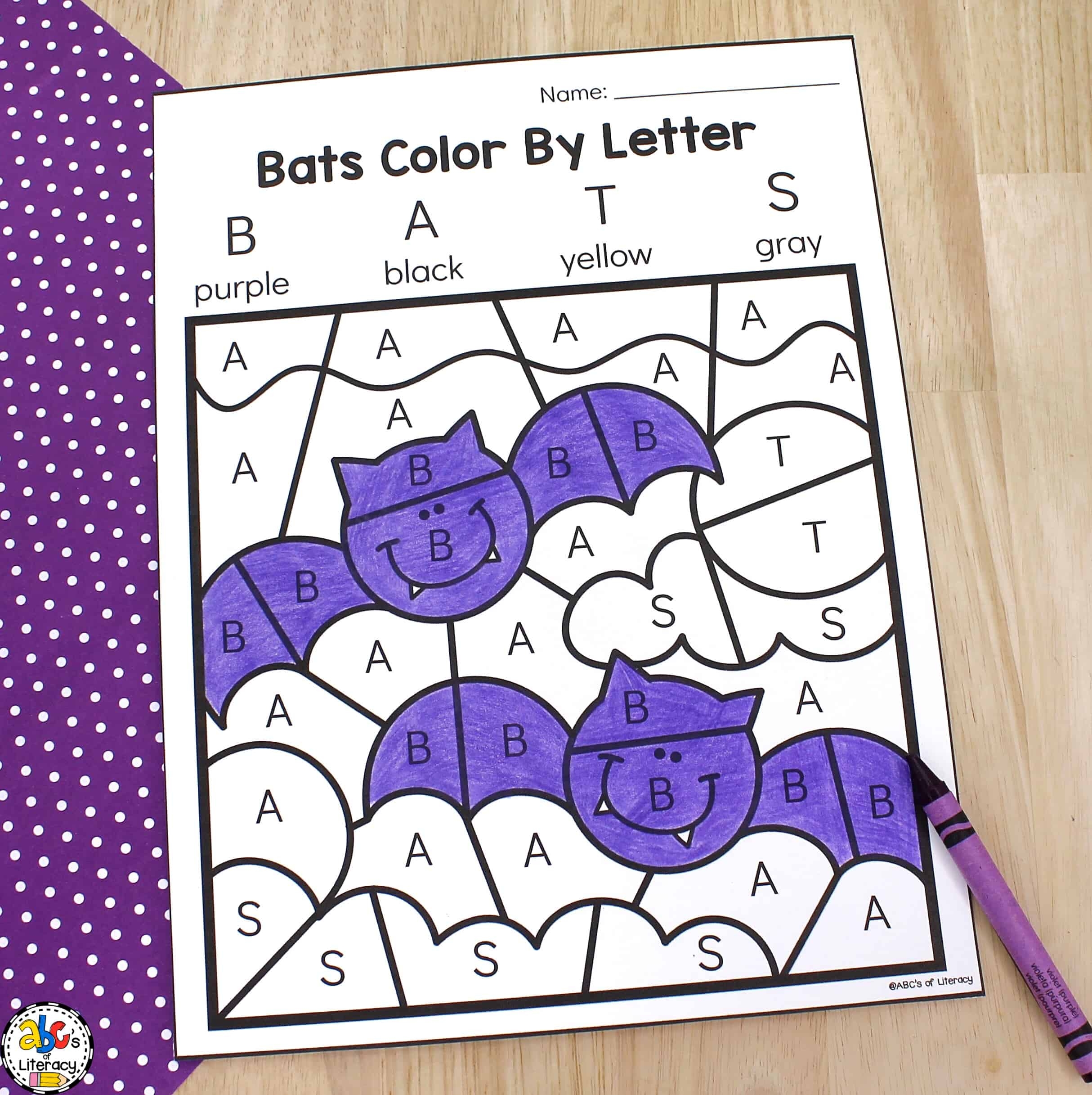 Bats Color By Letter Worksheet Letter Recognition Activity Bats Color By Letter Worksheet Letter Recognition Activity