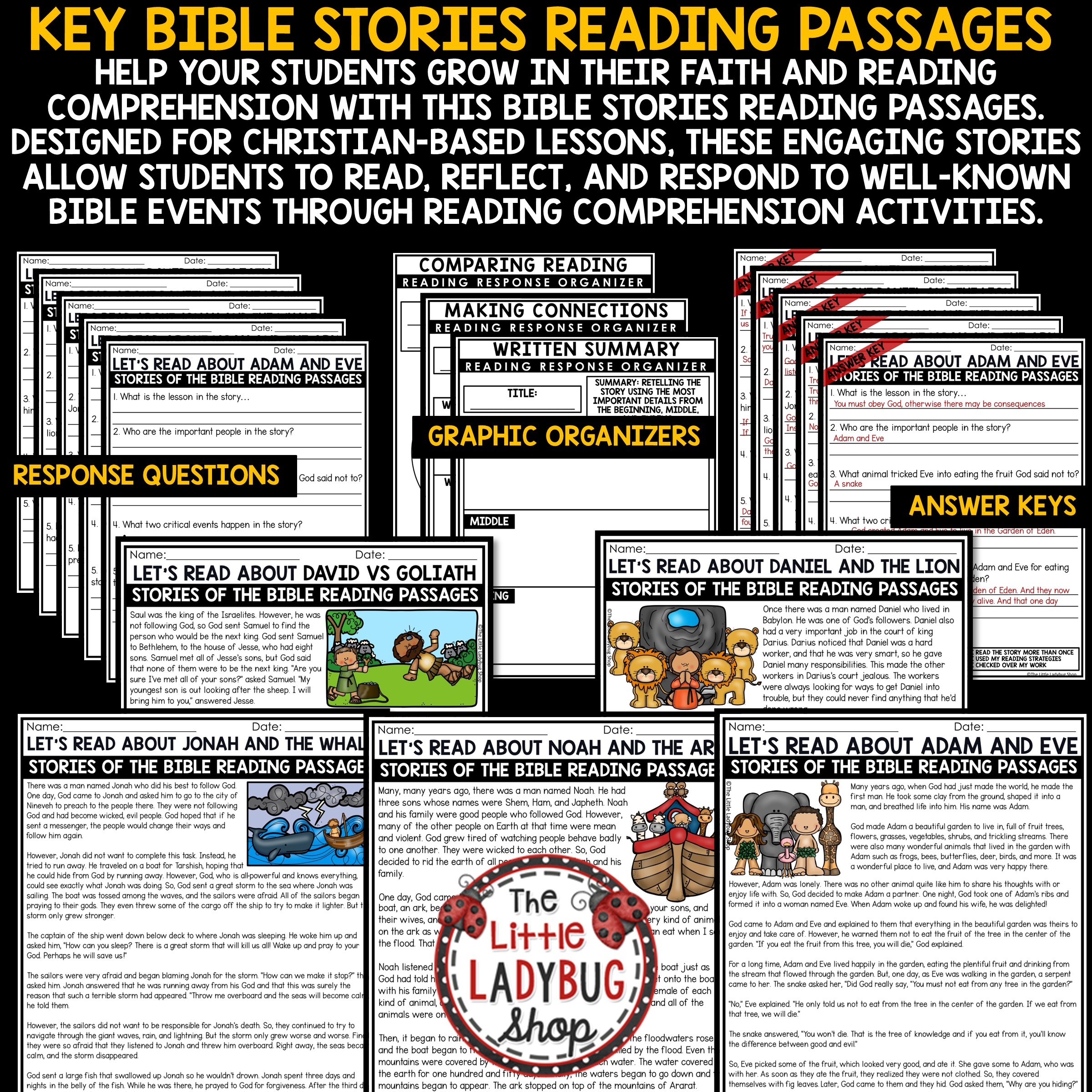 Bible Study Lessons Stories Reading Comprehension Passages The Bible Study Lessons Stories Reading Comprehension Passages The