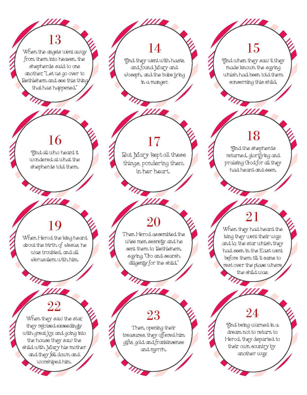 Free Advent Printable Worksheets