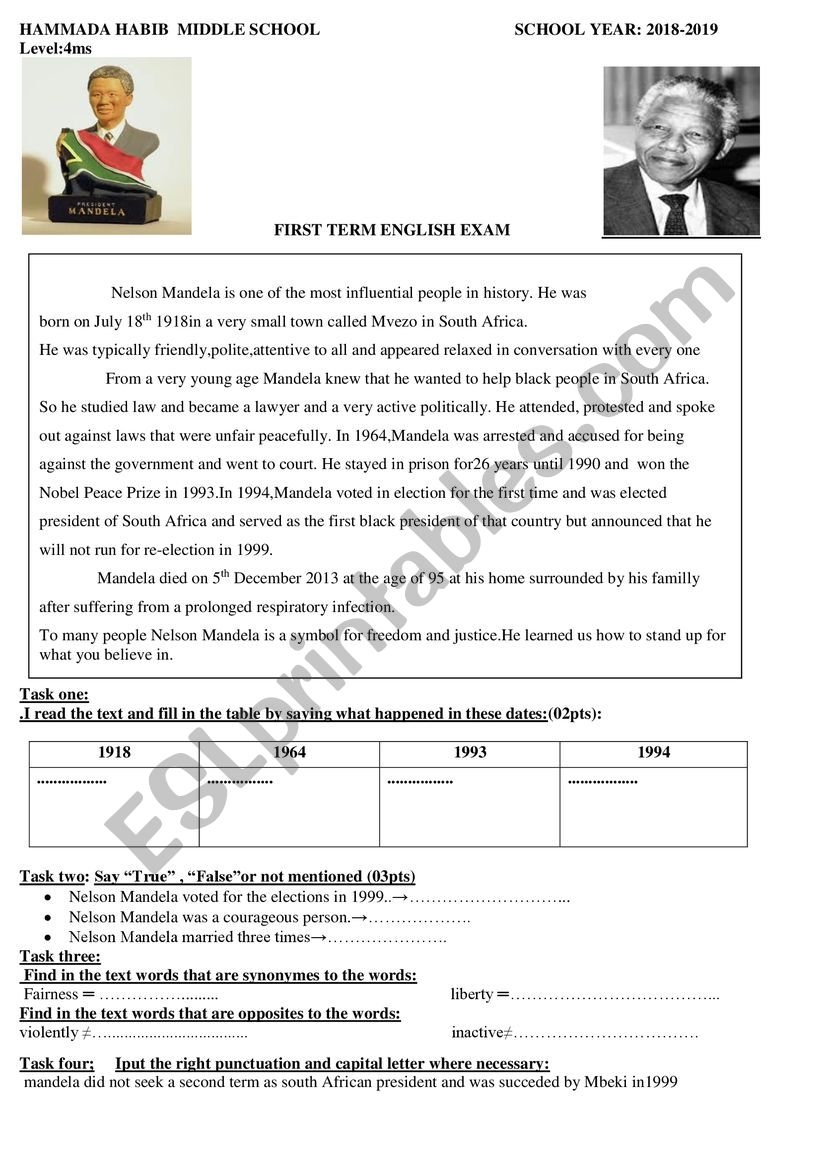 Biography Reading Comprehension ESL Worksheet By Hadj Mel Biography Reading Comprehension ESL Worksheet By Hadj Mel