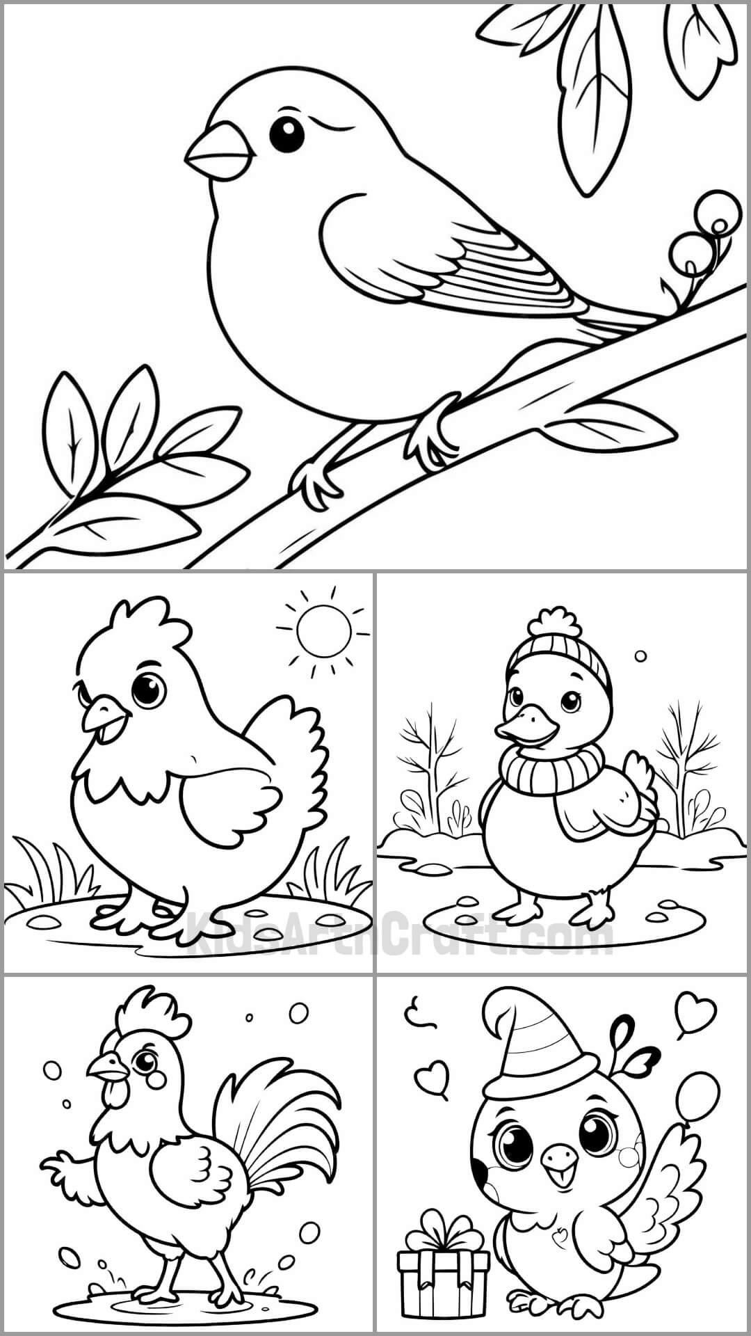 Birds Coloring Pages For Kids Free Printable Kids Art U0026 Craft