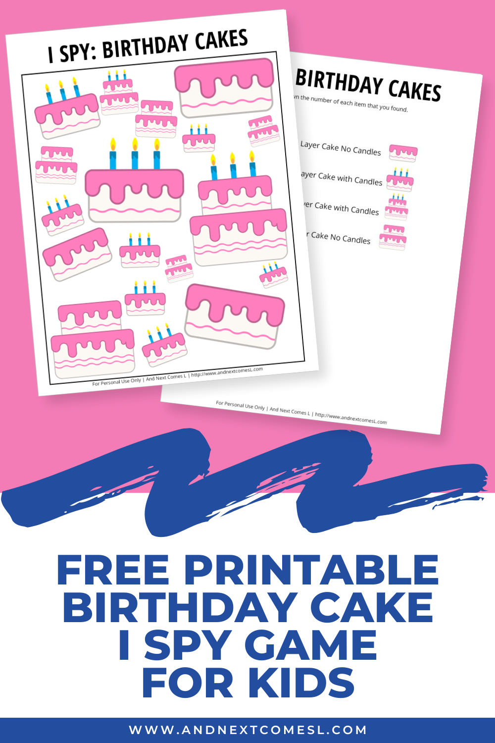 Birthday Themed I Spy Game Free Printable For Kids And Next 