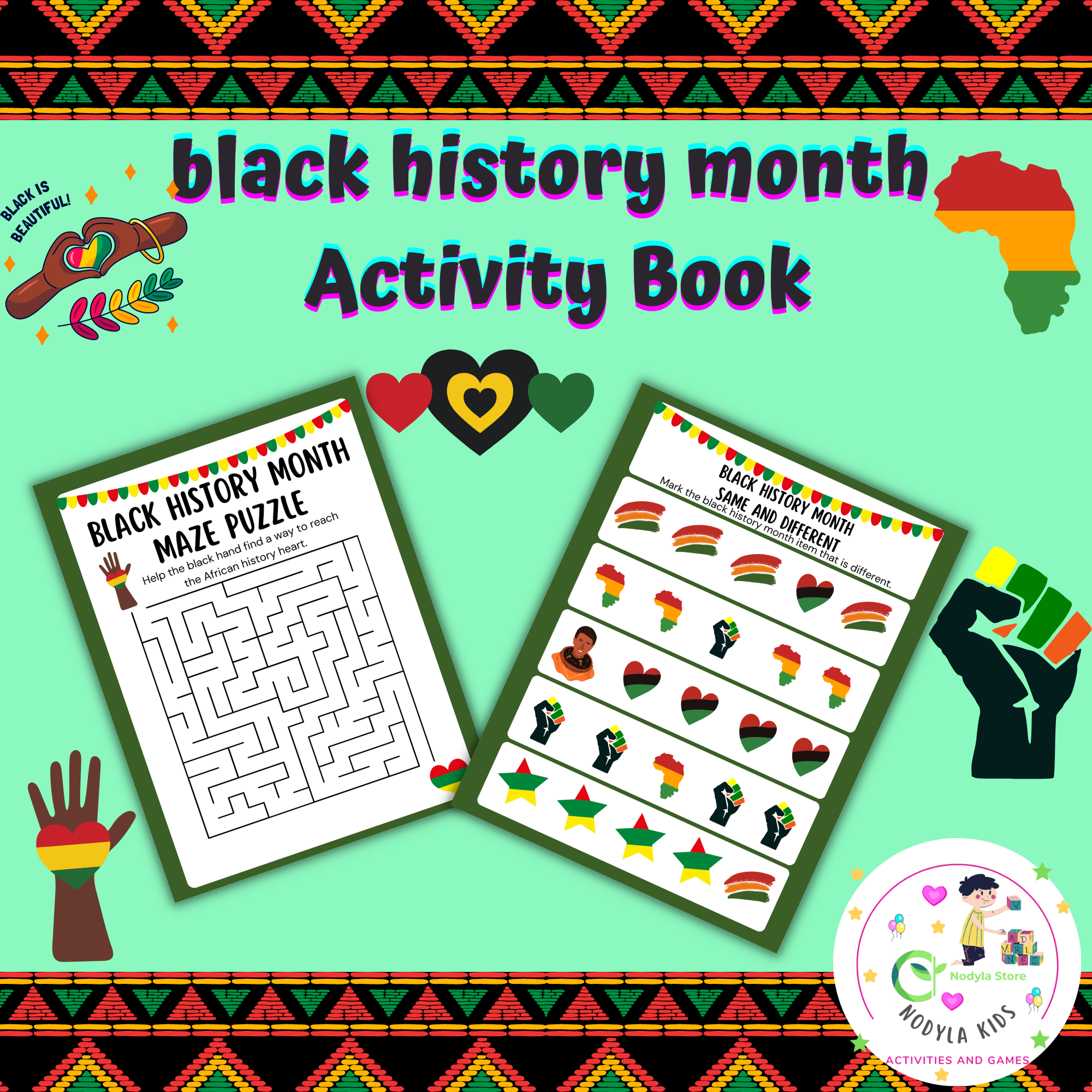 Black History Month Activity Book Same And Different Made By Teachers