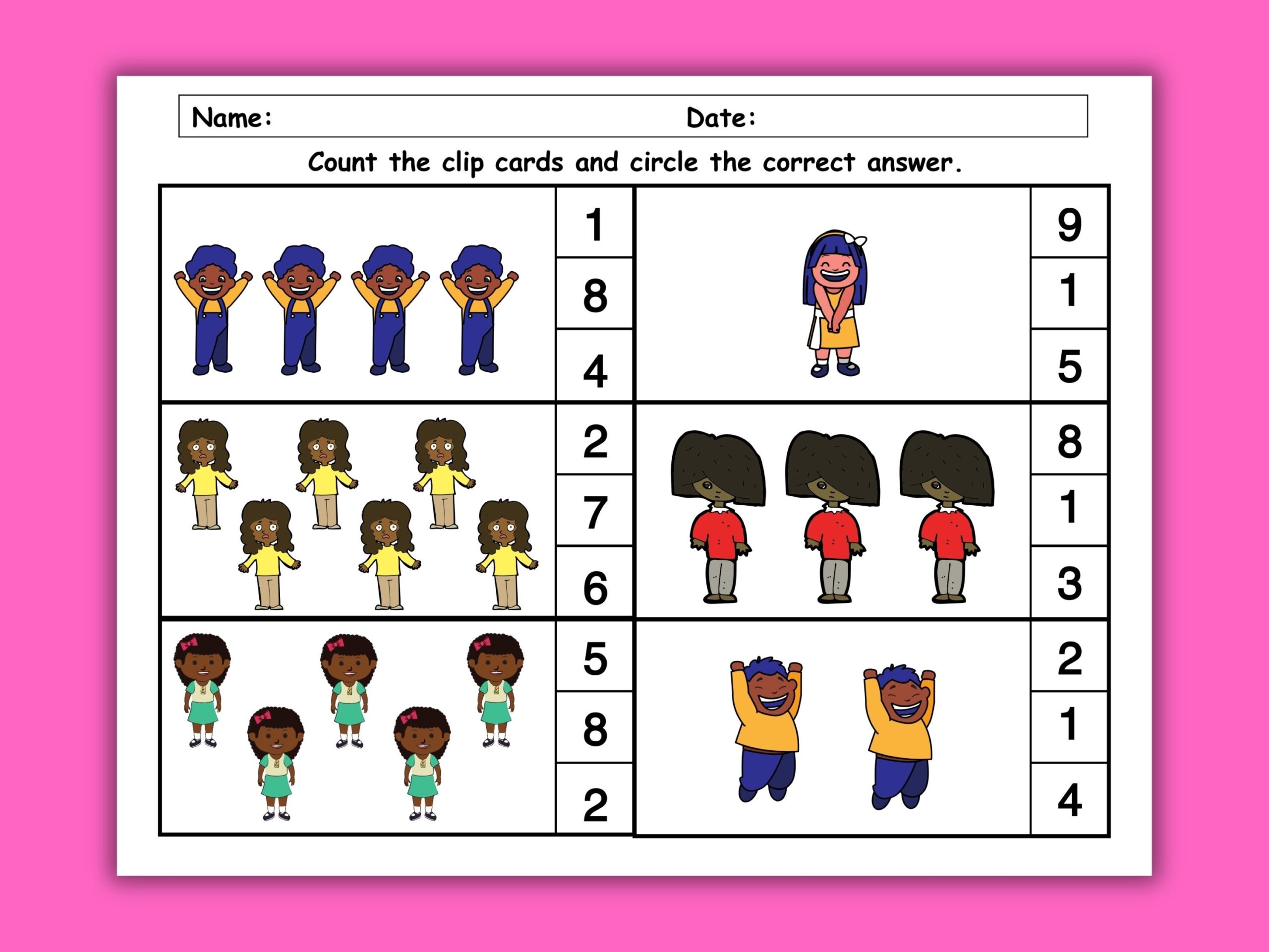 Black History Month Counting Black History Month Clipart Addition Math Preschool Activities Worksheets For Kindergarten Printables 