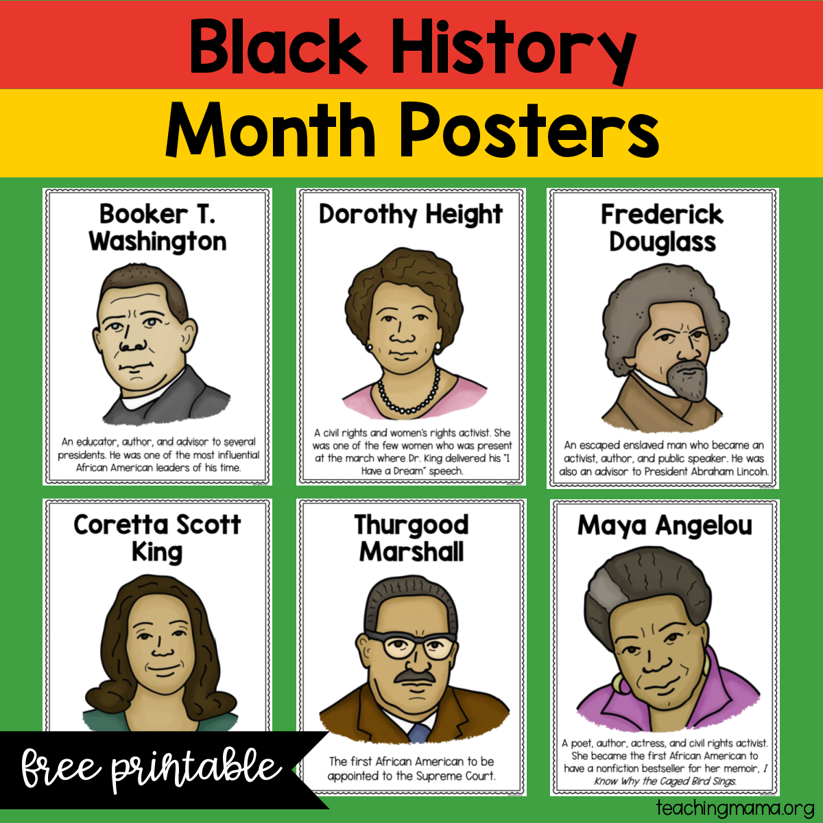 Black History Month Posters Free Printable Teaching Mama Black History Month Posters Free Printable Teaching Mama