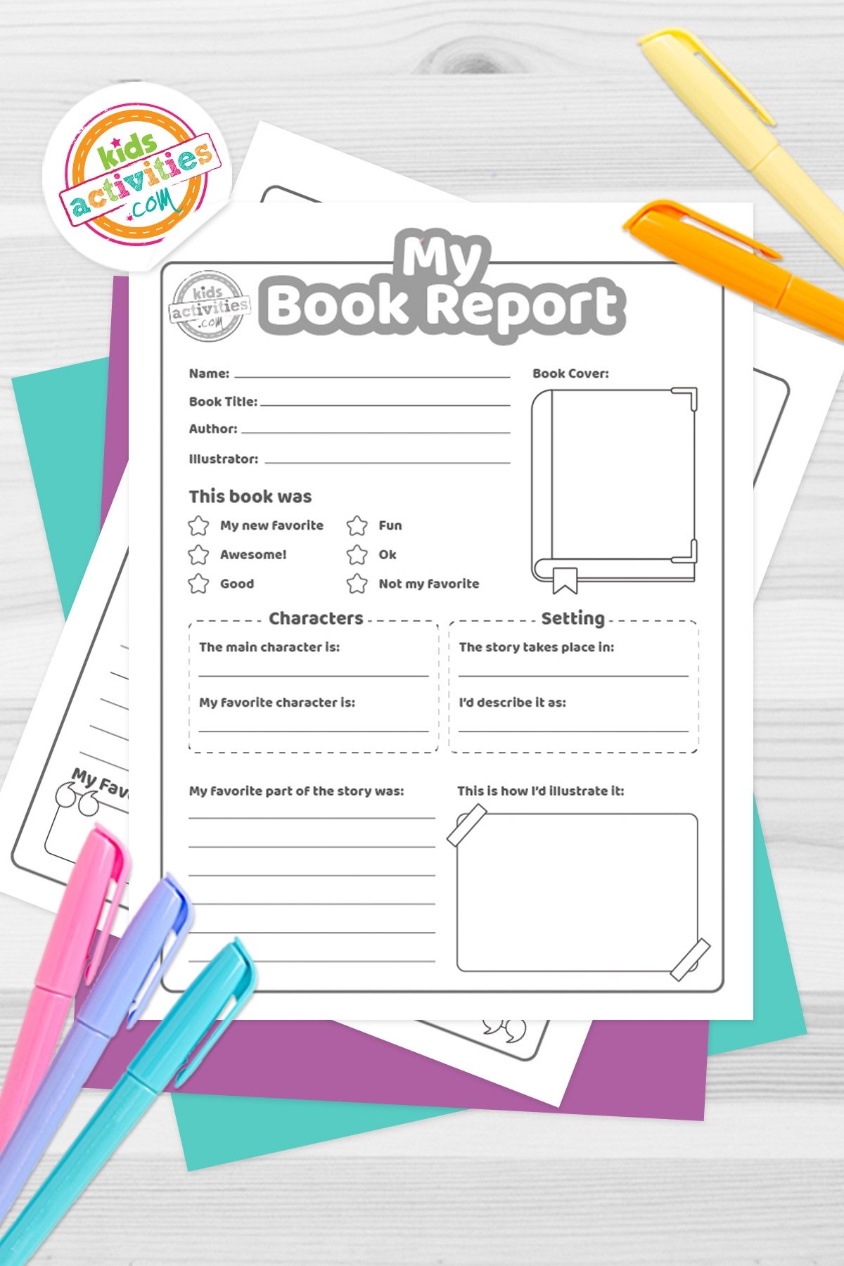 Free Printable Book Report Worksheet