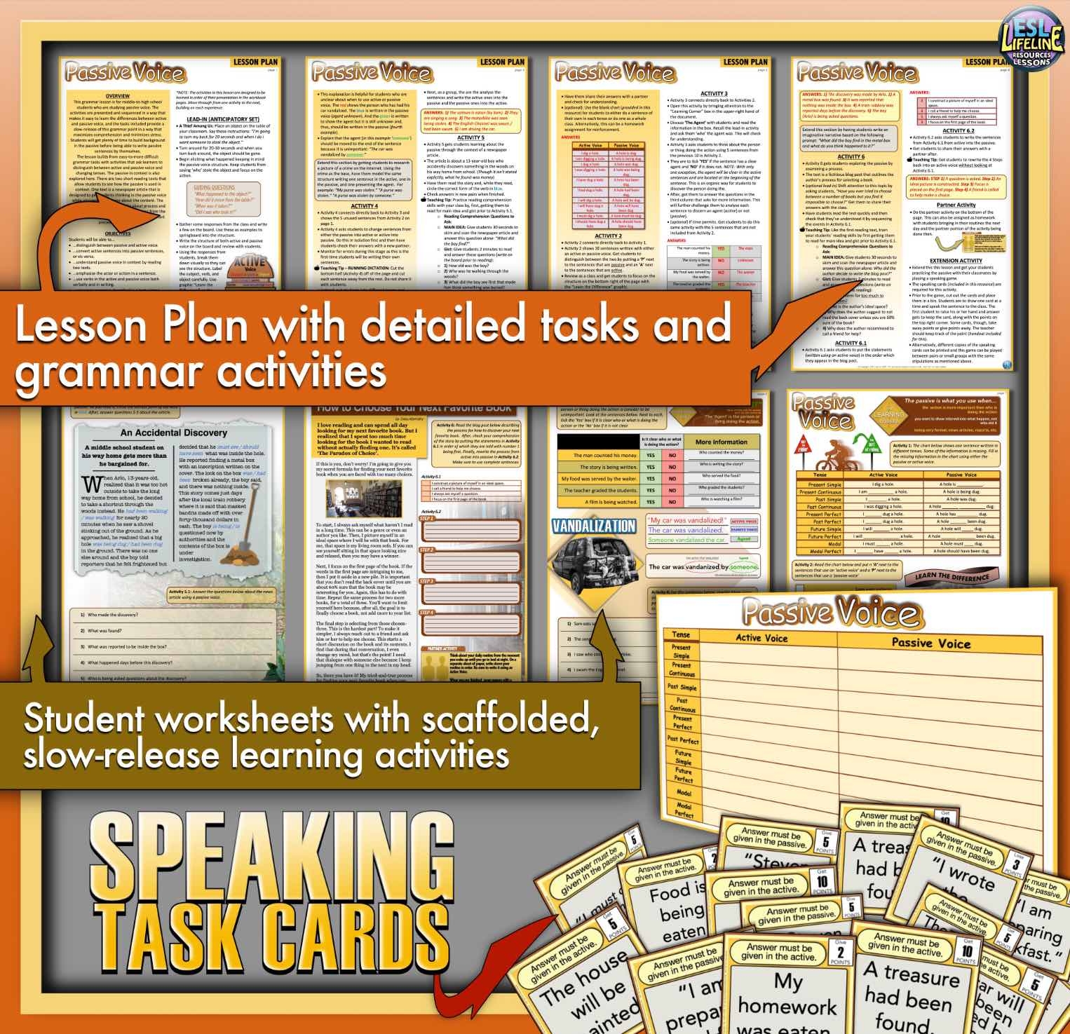 Passive Voice Reading Comprehension Worksheet