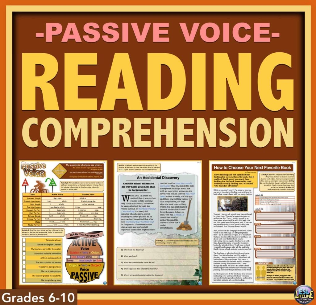 Boost Reading Comprehension With Passive Voice Practice ESL Lifeline