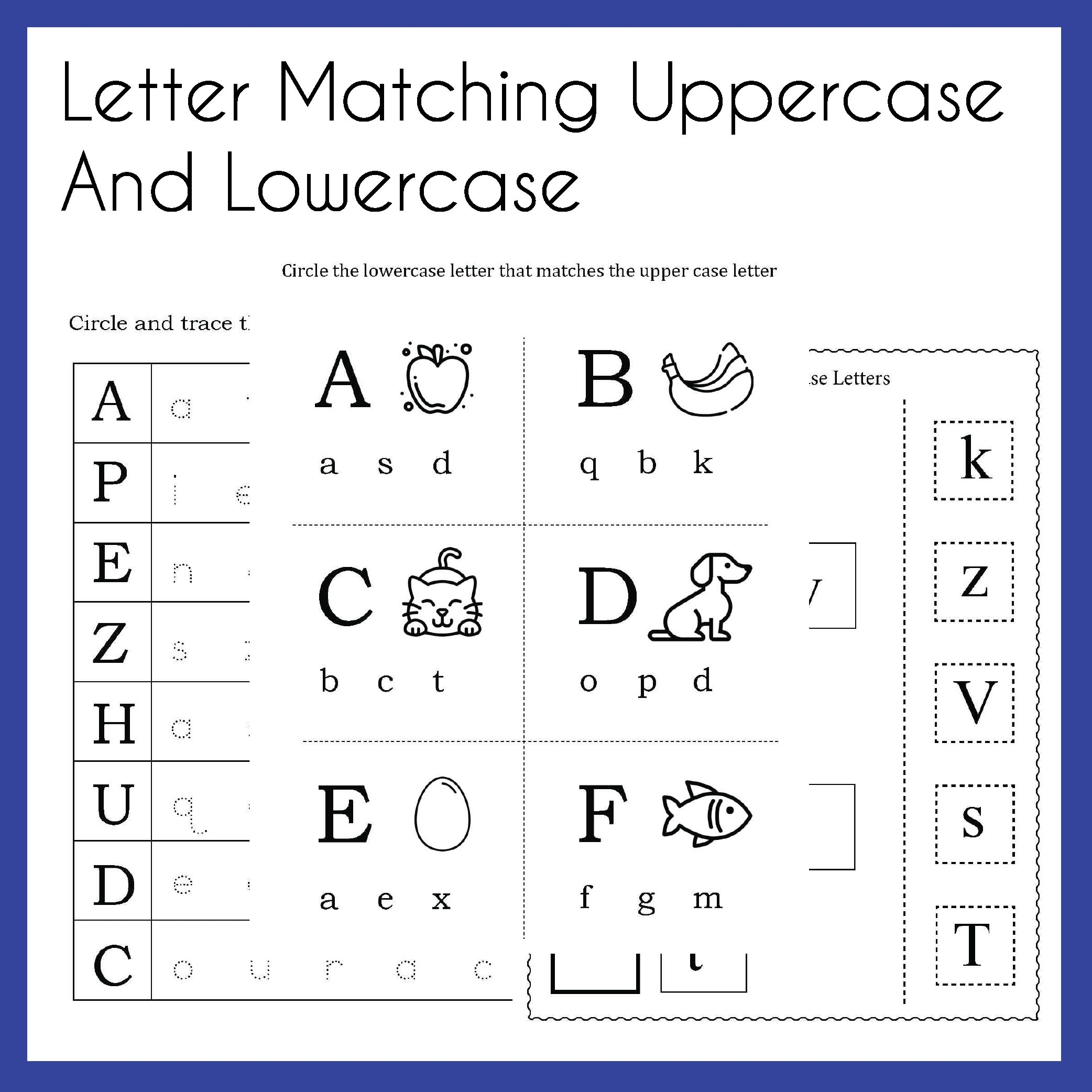 Alphabet Lowercase And Uppercase Worksheet