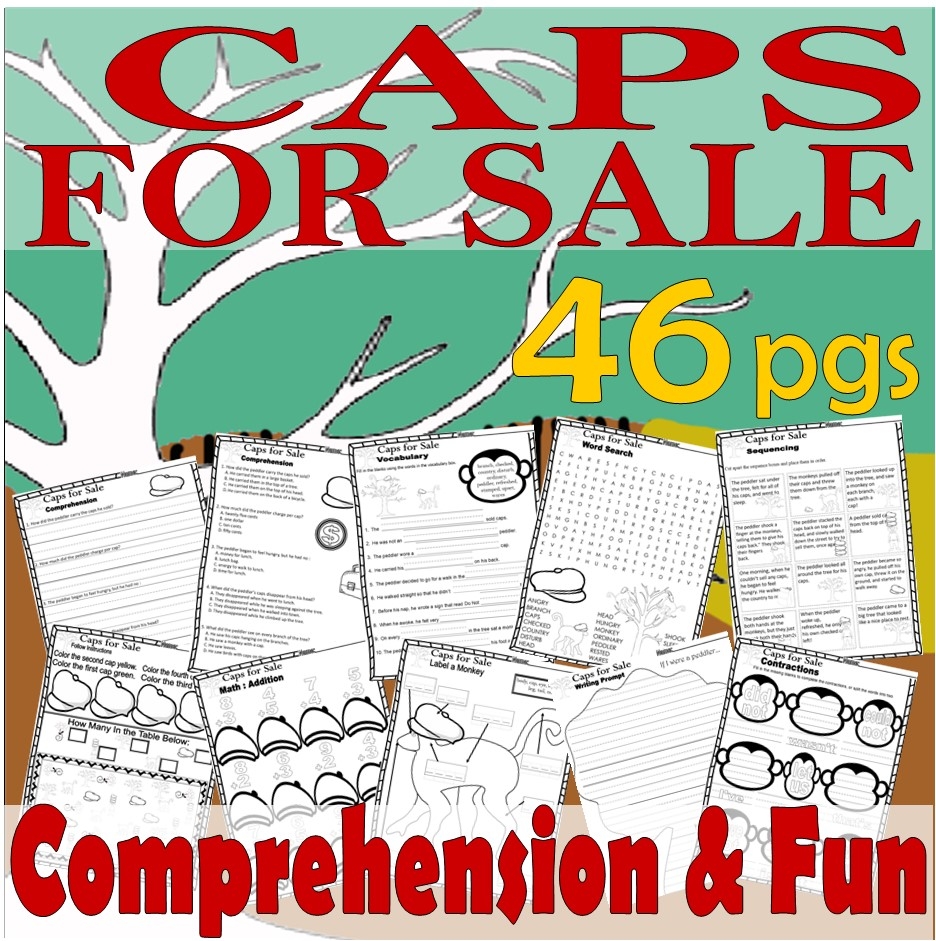 Caps For Sale Book Companion Reading Comprehension Worksheets Caps For Sale Book Companion Reading Comprehension Worksheets