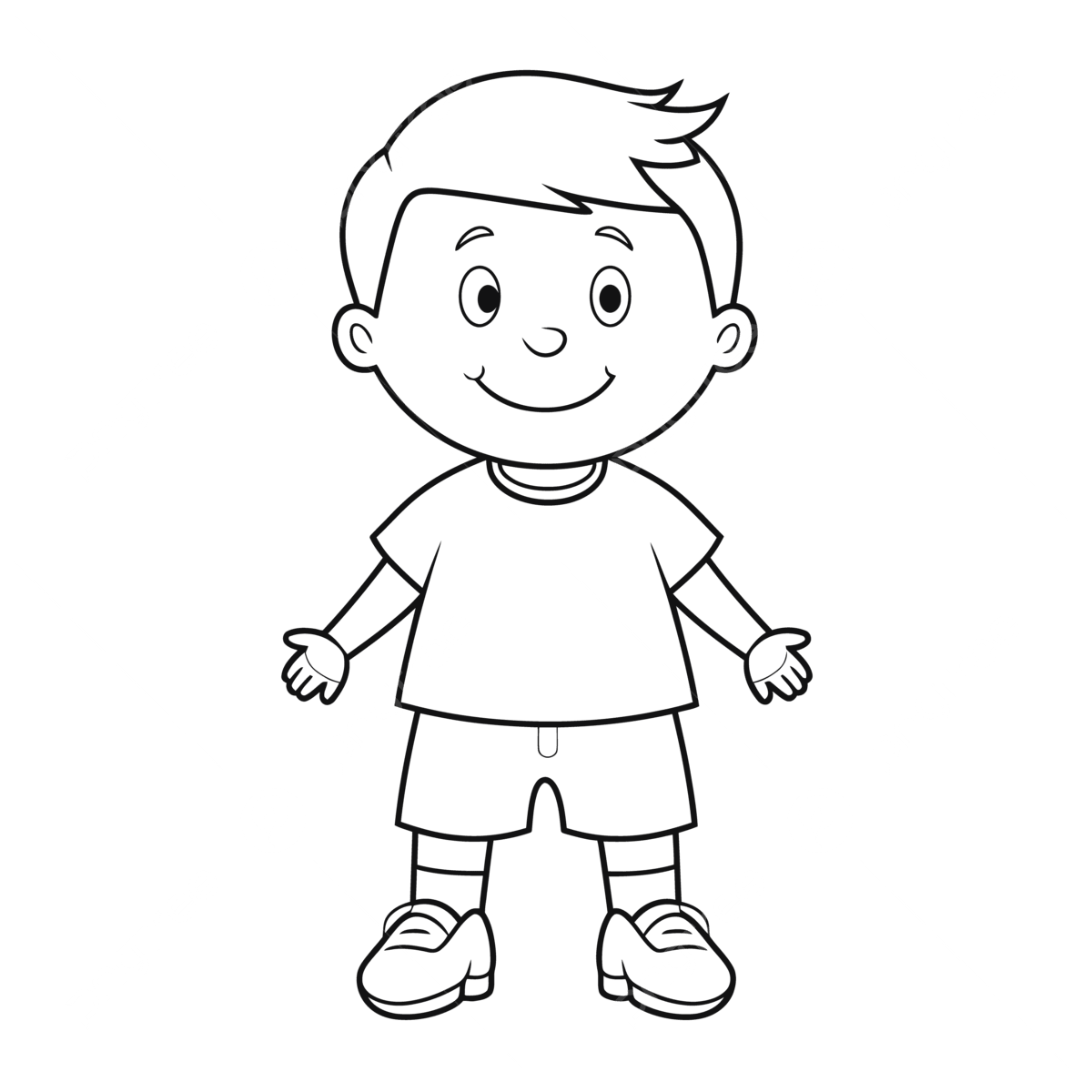 Preschool Printable Boy Outline