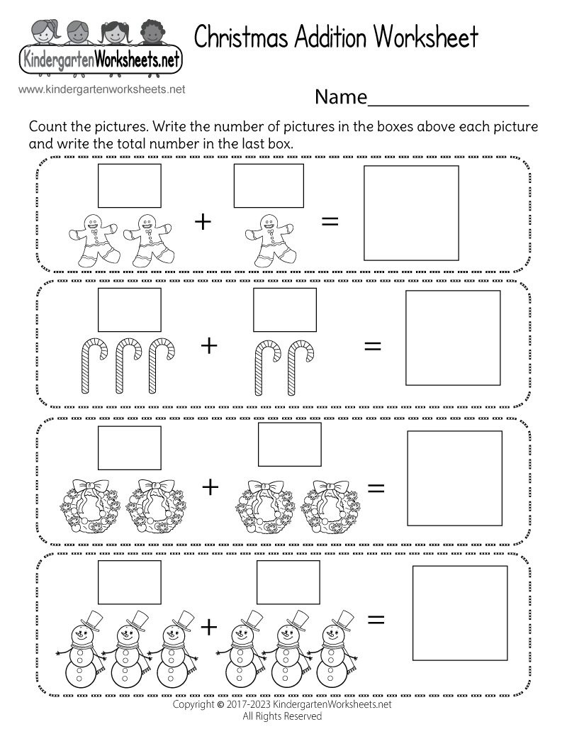 Holiday Math Worksheets For Kindergarten Holiday Math Worksheets For Kindergarten