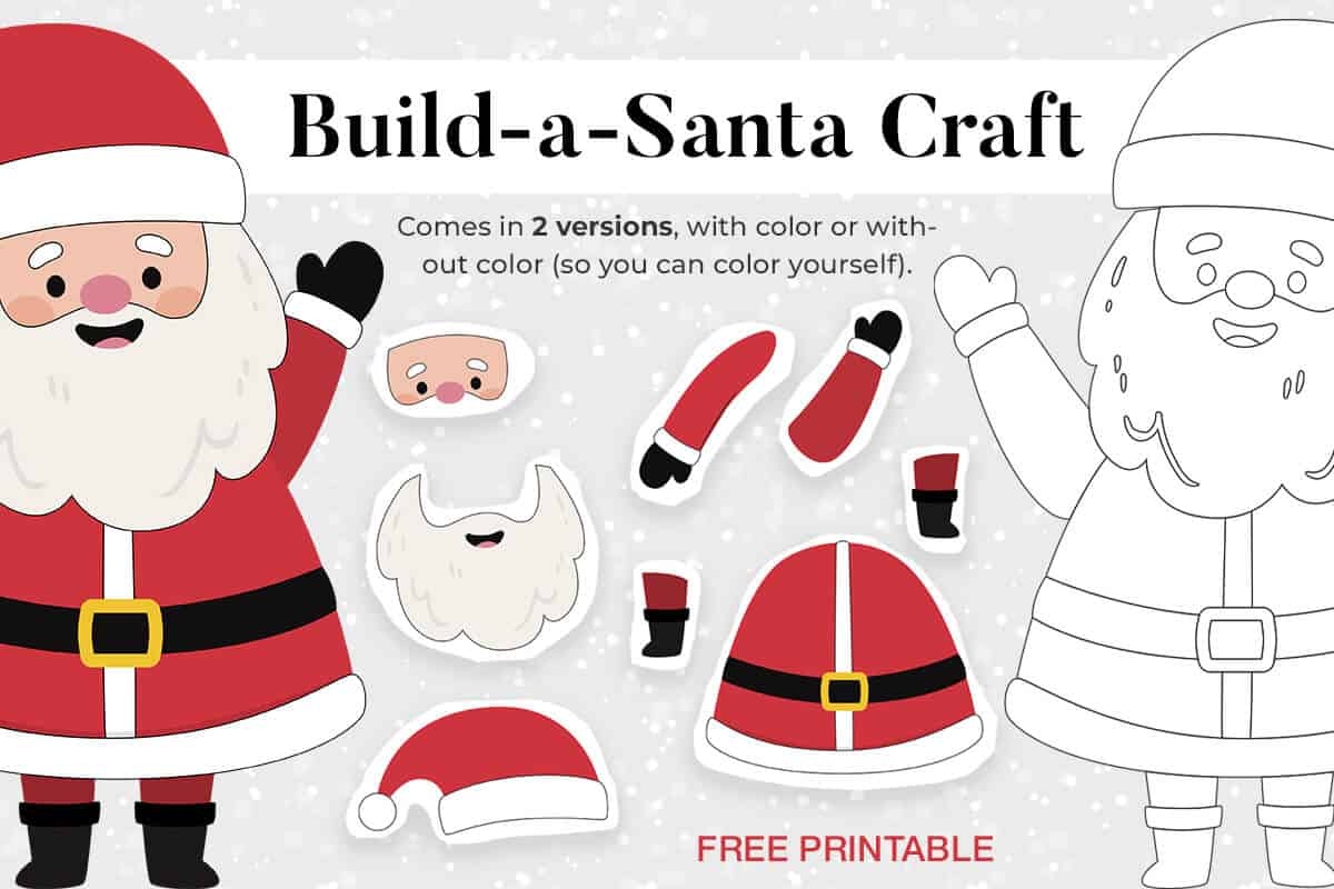 Preschool Santa Printable Avent Calendar