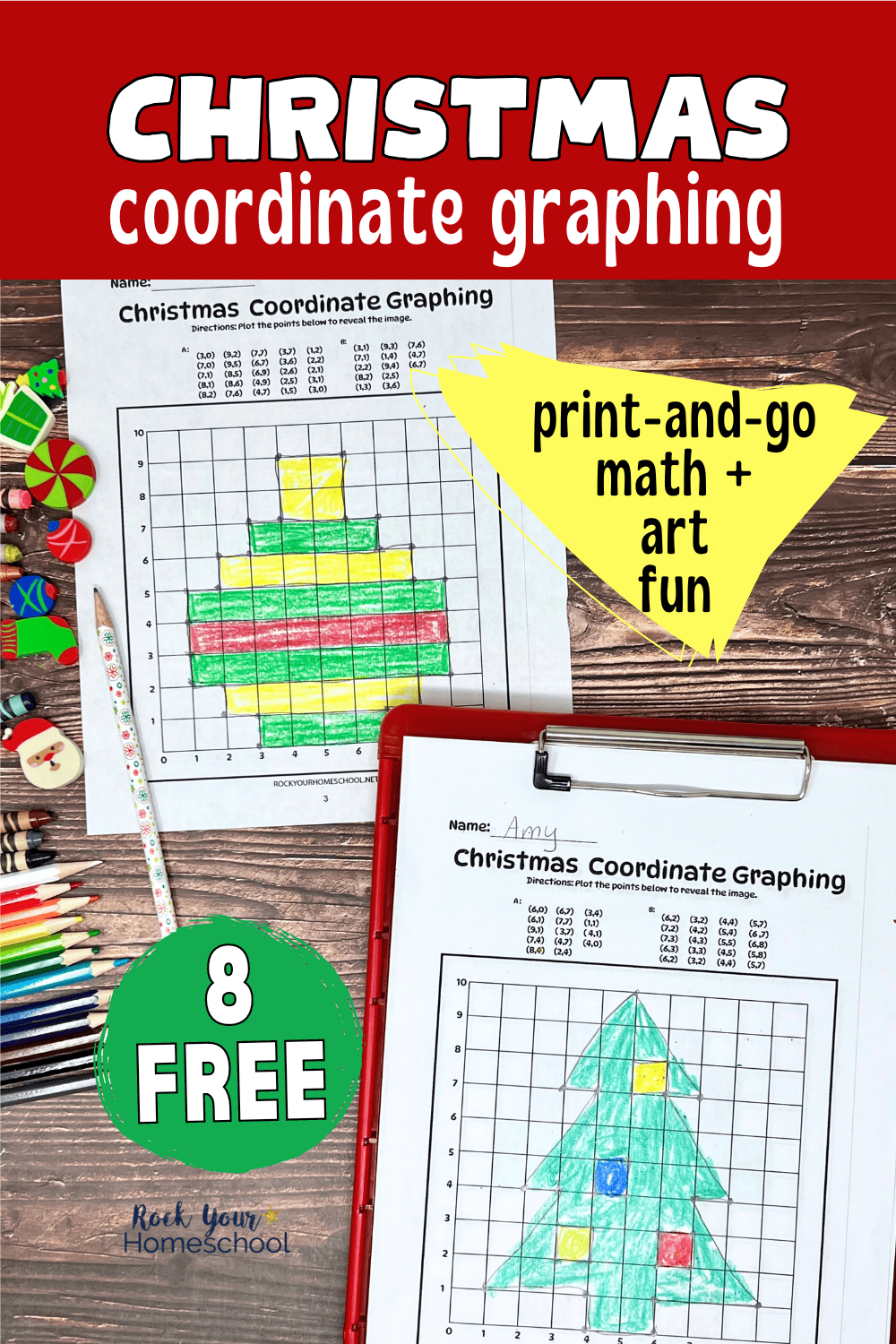 Christmas Coordinate Graphing Worksheets Free Art Math Fun