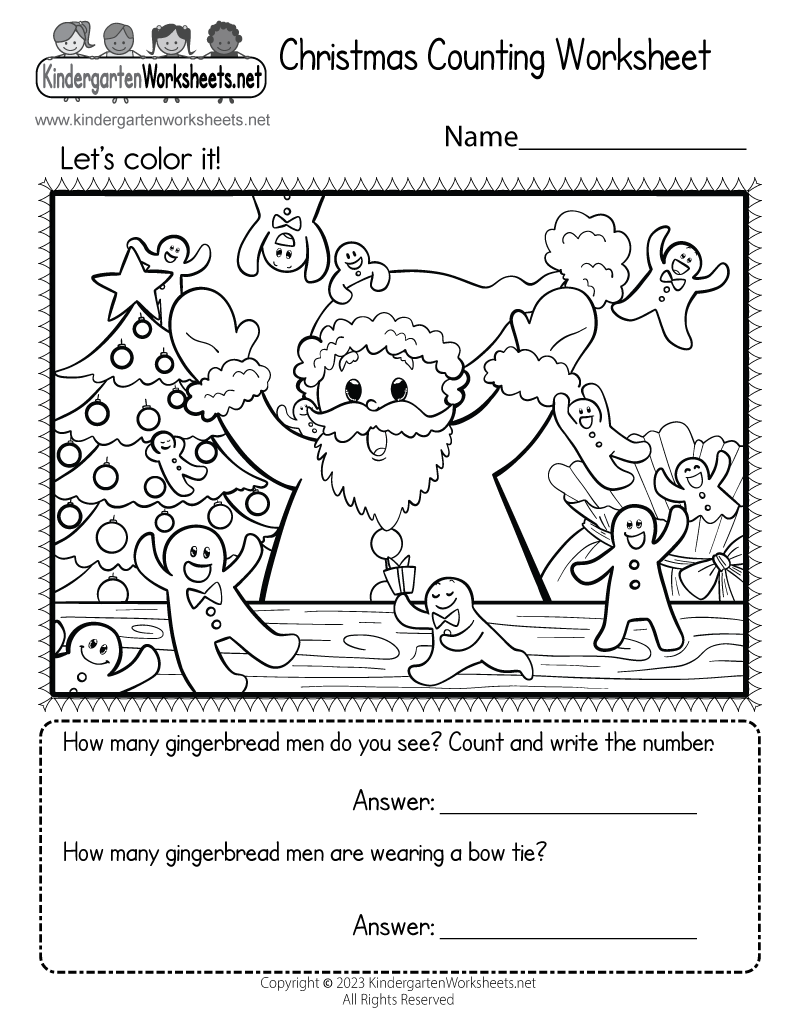 Christmas Counting Worksheet Free Printable Digital U0026 PDF
