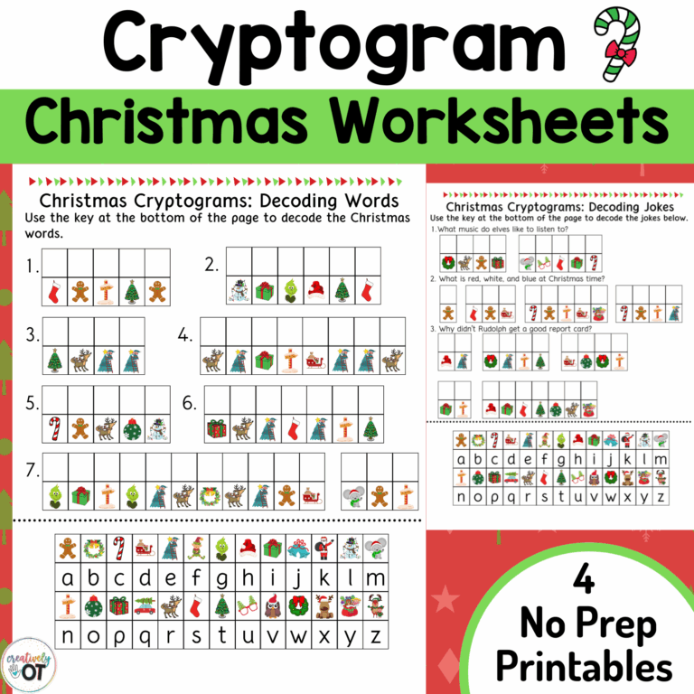 Christmas Cryptogram And Decoding Worksheets Made By Teachers