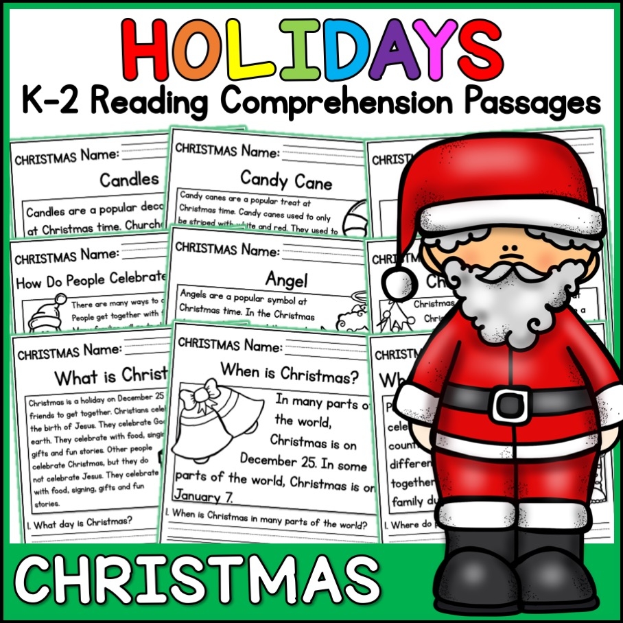 Christmas Holidays Reading Comprehension Passages K 2 Christmas Holidays Reading Comprehension Passages K 2