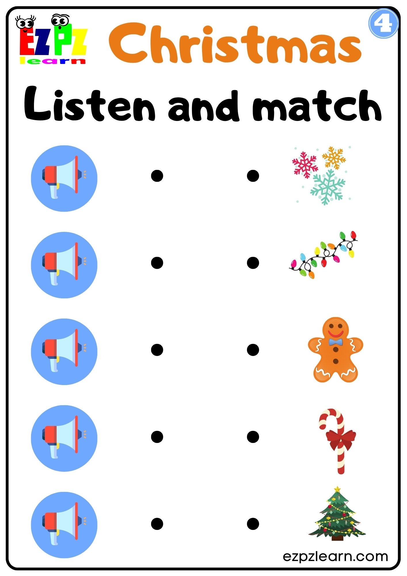 Christmas Interactive Worksheet Listen And Match The Correct Images Activity For Kids And ESL Students G4 Ezpzlearn