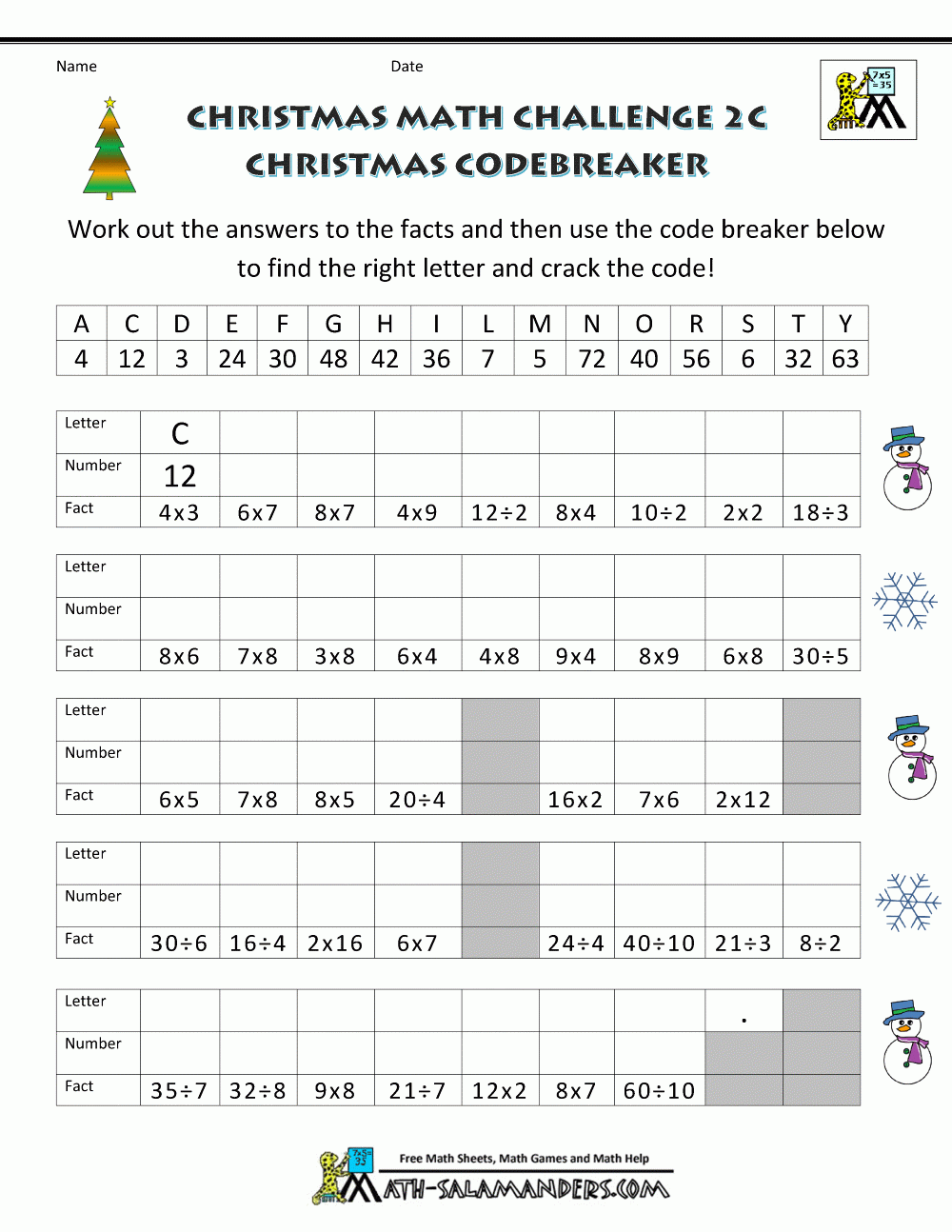 Christmas Math Worksheets Christmas Math Worksheets