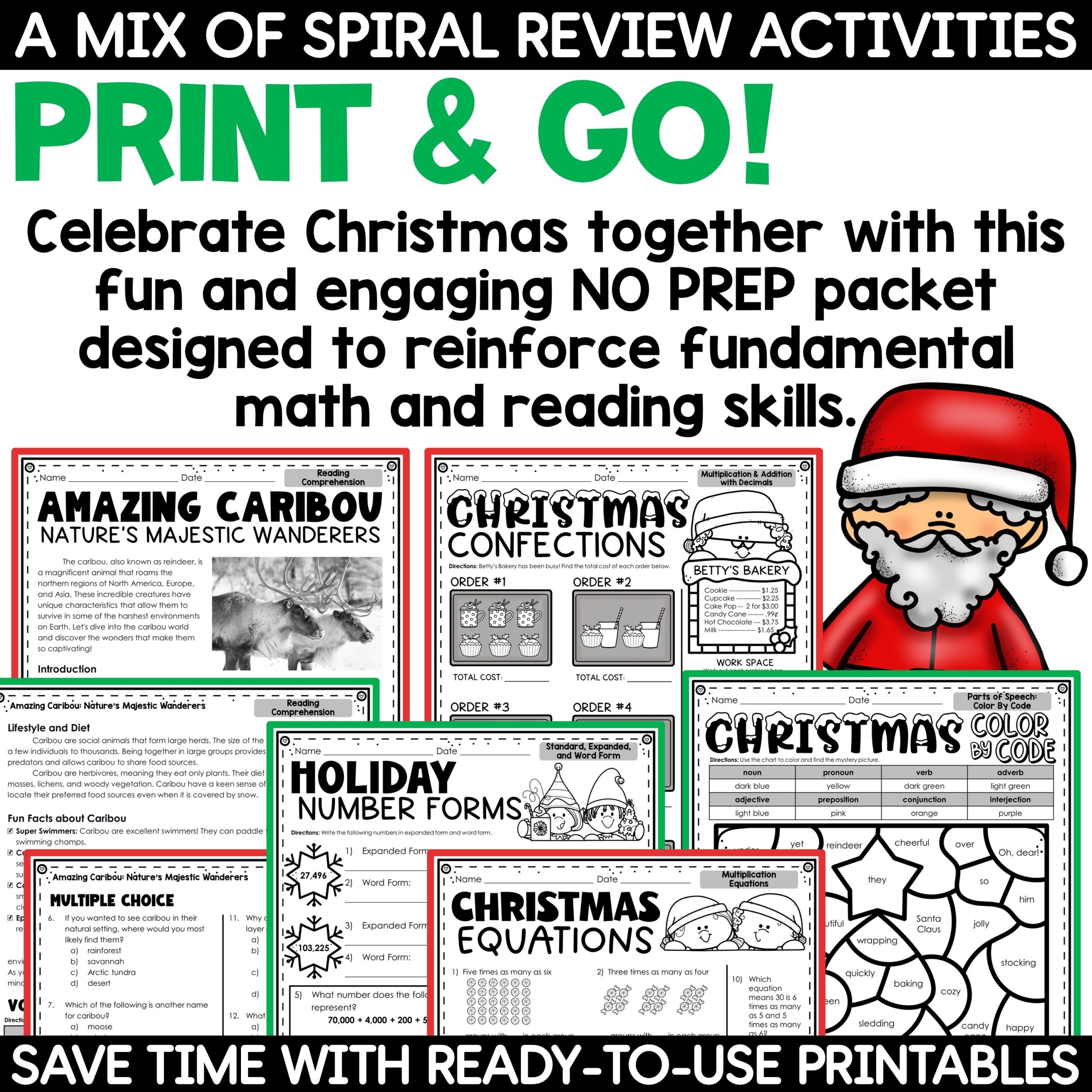Free Printable Christmas Worksheets Reading Comprehension