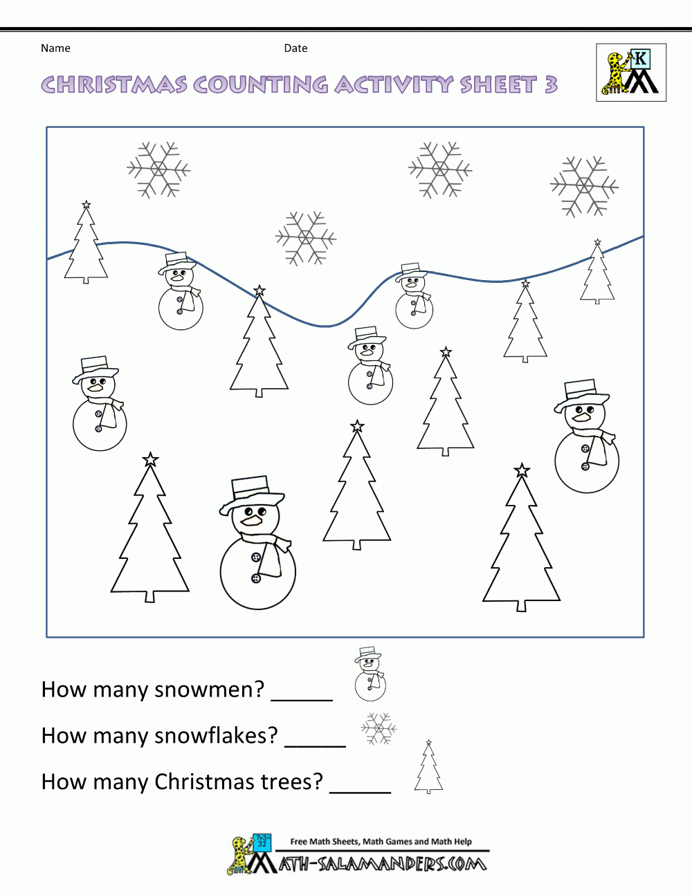 Christmas Kindergarten Math Worksheets Christmas Kindergarten Math Worksheets