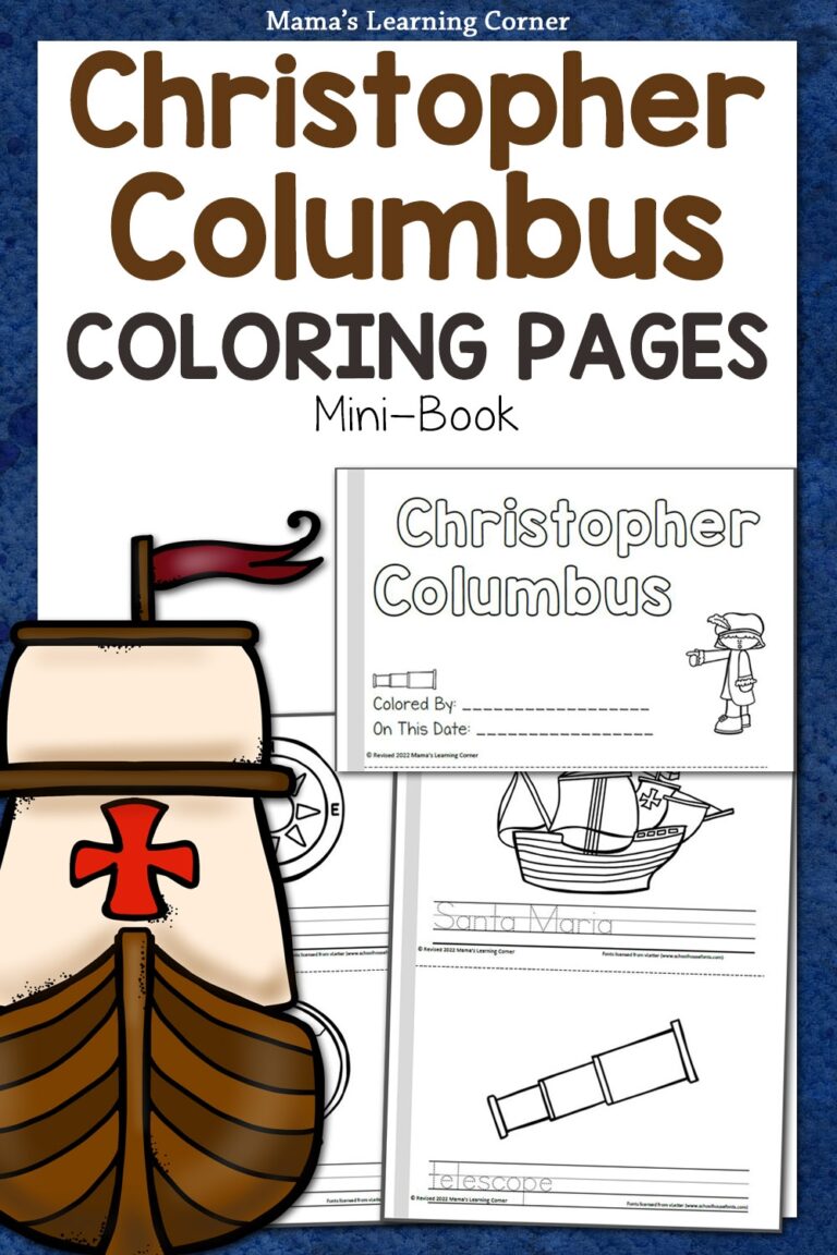 Christopher Columbus Coloring Pages Mamas Learning Corner