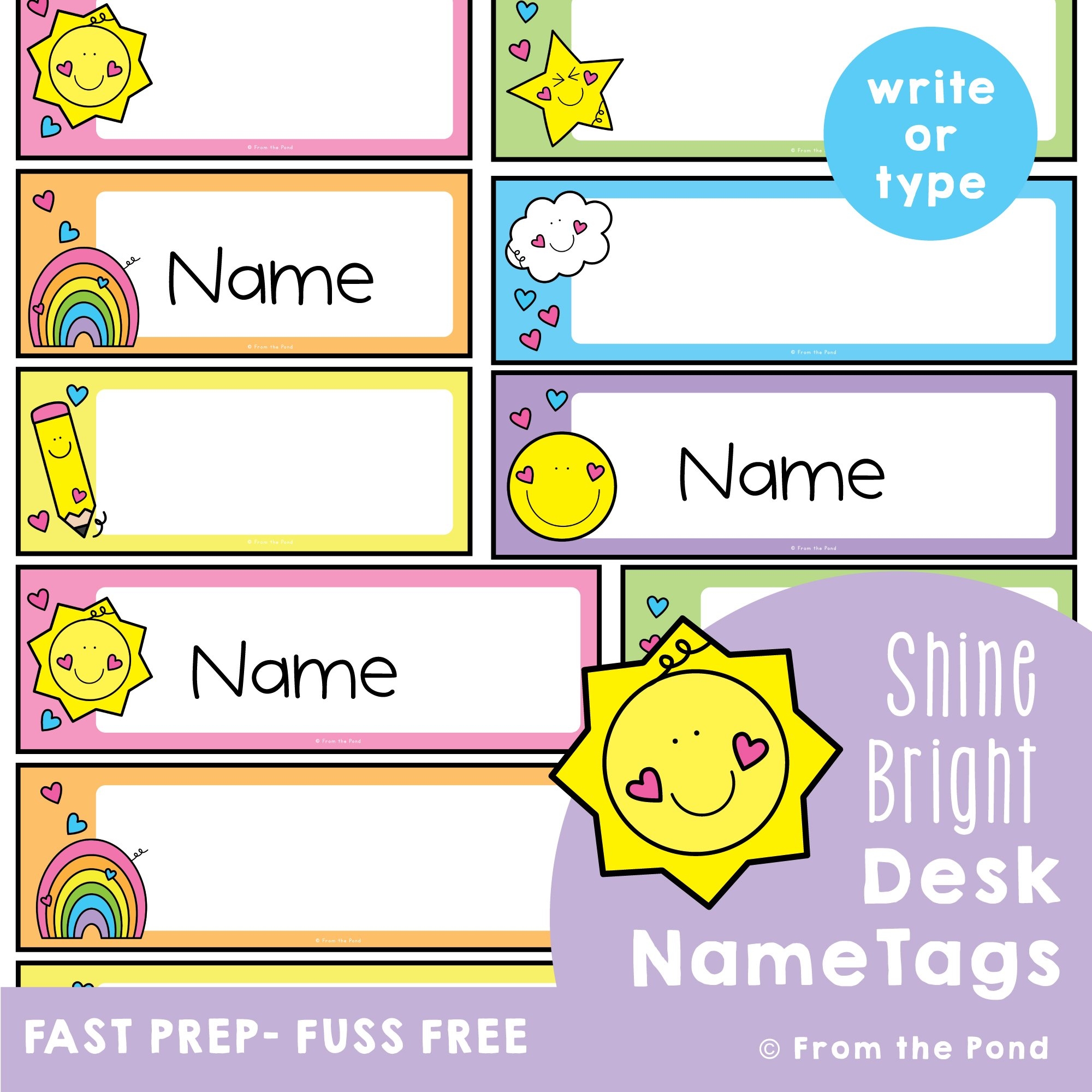 Name Tags Preschool Free Printables