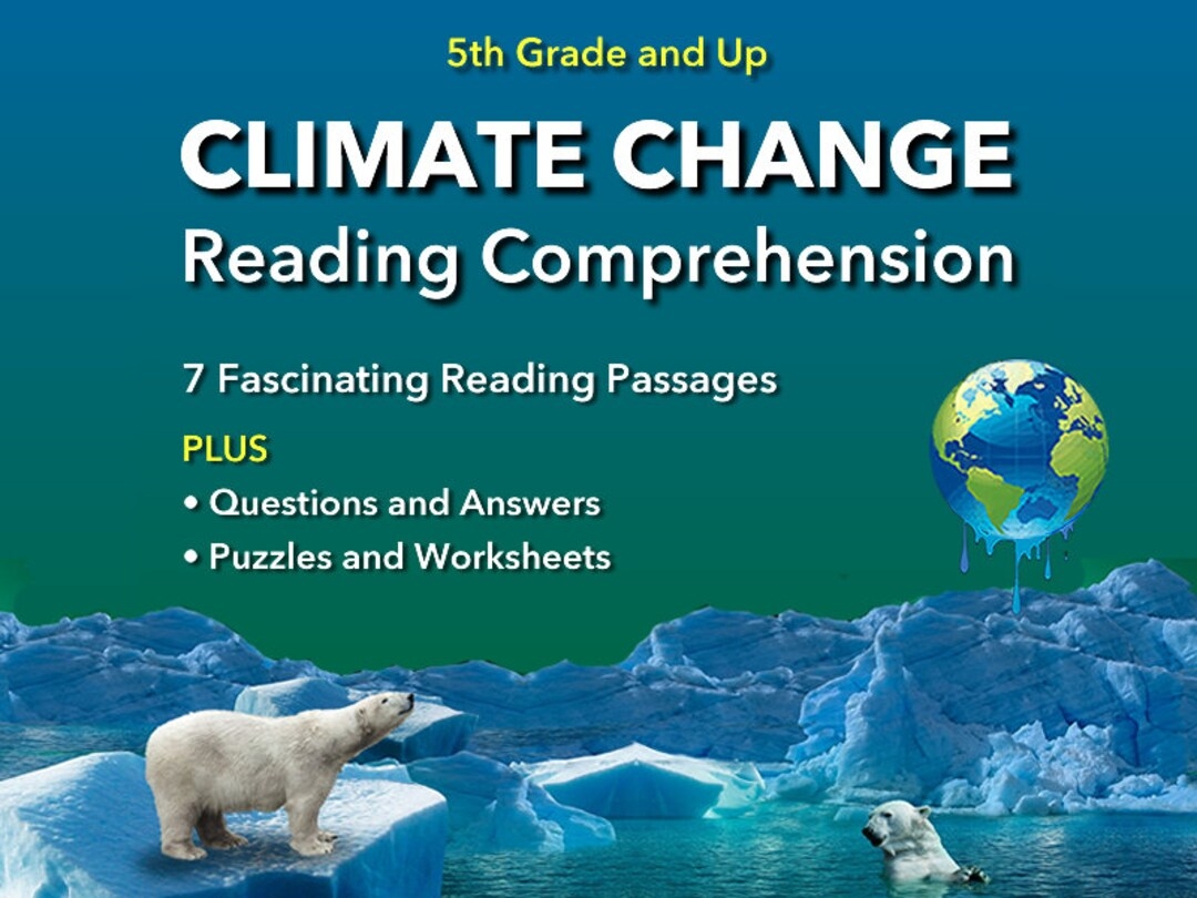 Climate Change Reading Comprehension For 5th Grade And Up Etsy Ireland
