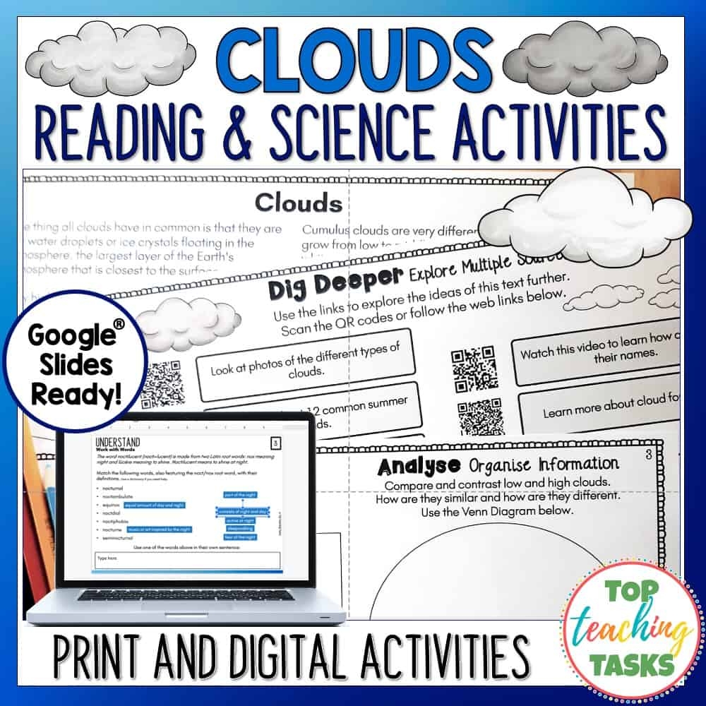 Clouds Reading Comprehension And Science Passages And Activities Weather Top Teaching Tasks Clouds Reading Comprehension And Science Passages And Activities Weather Top Teaching Tasks
