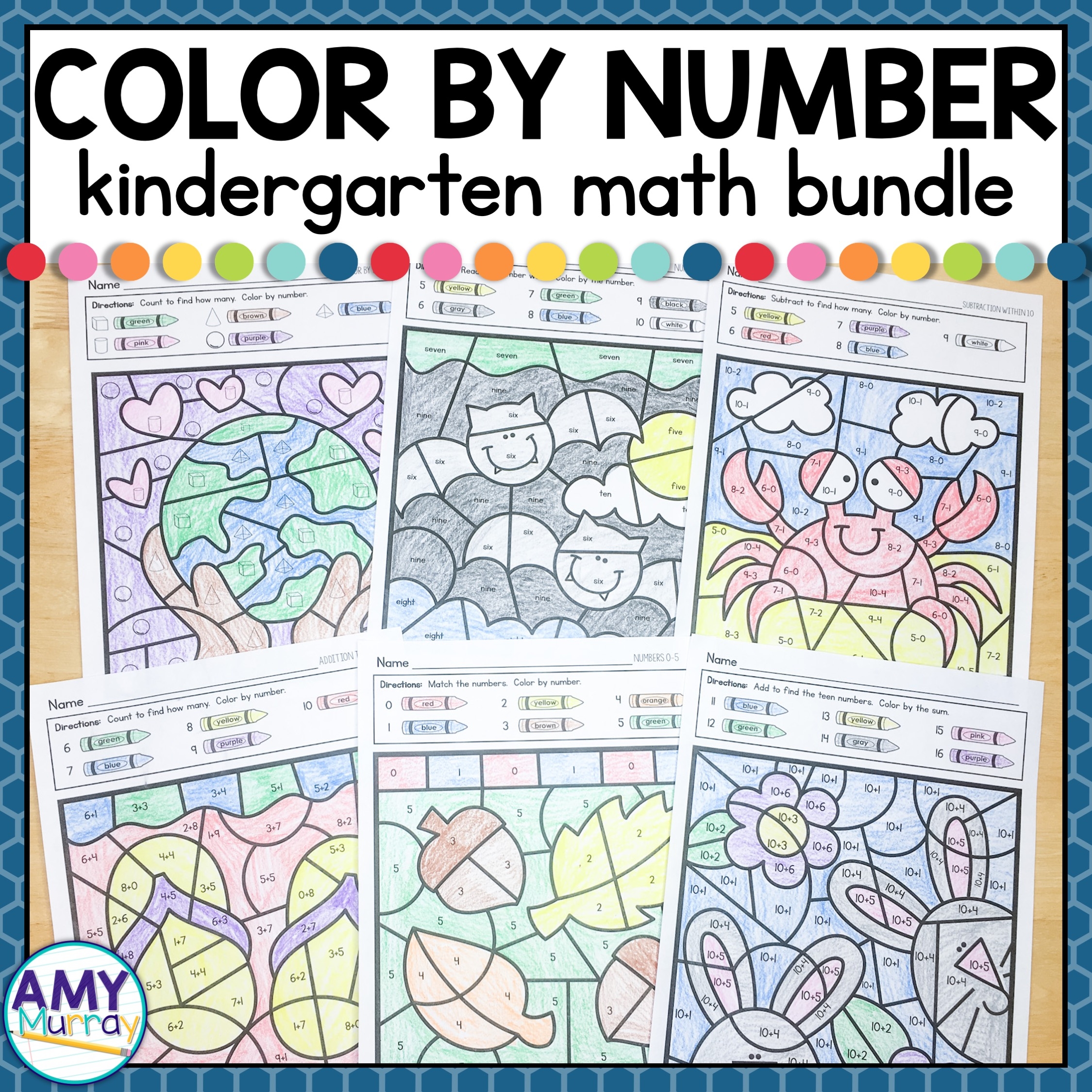 Color By Number Math Worksheets Bundle Teaching Exceptional Kinders Color By Number Math Worksheets Bundle Teaching Exceptional Kinders