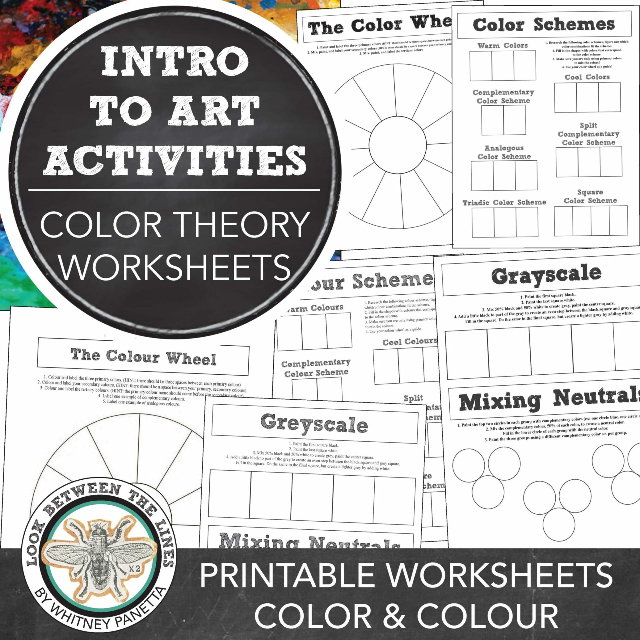 Color Theory And Color Mixing Worksheets Look Between The Lines Worksheets Library