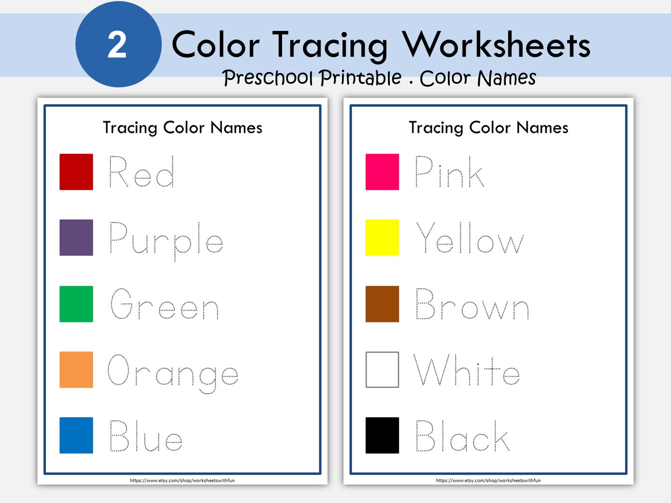 Color Preschool Printables Color Preschool Printables