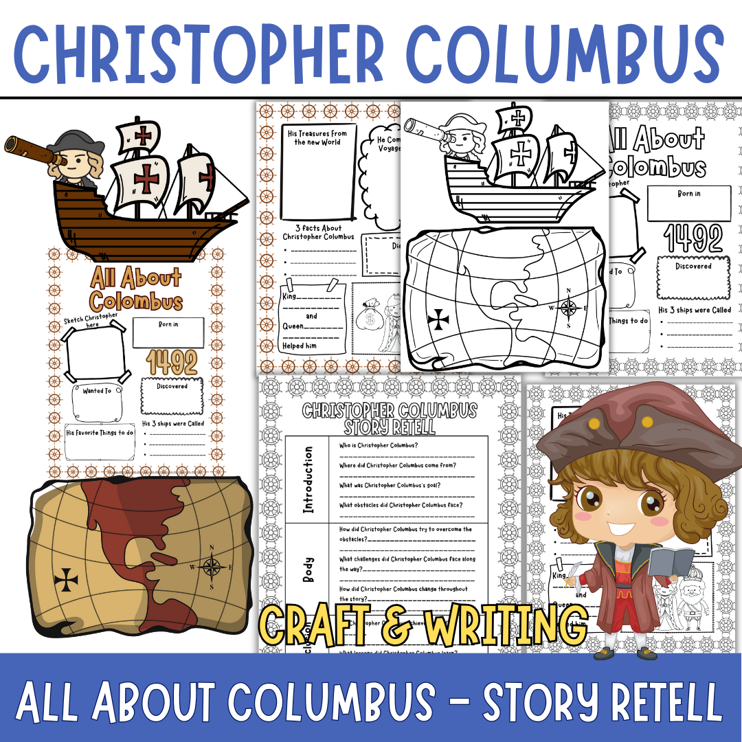 Columbus Day Craft And Writing All About Christopher Columbus Worksheet Columbus Day Craft And Writing All About Christopher Columbus Worksheet