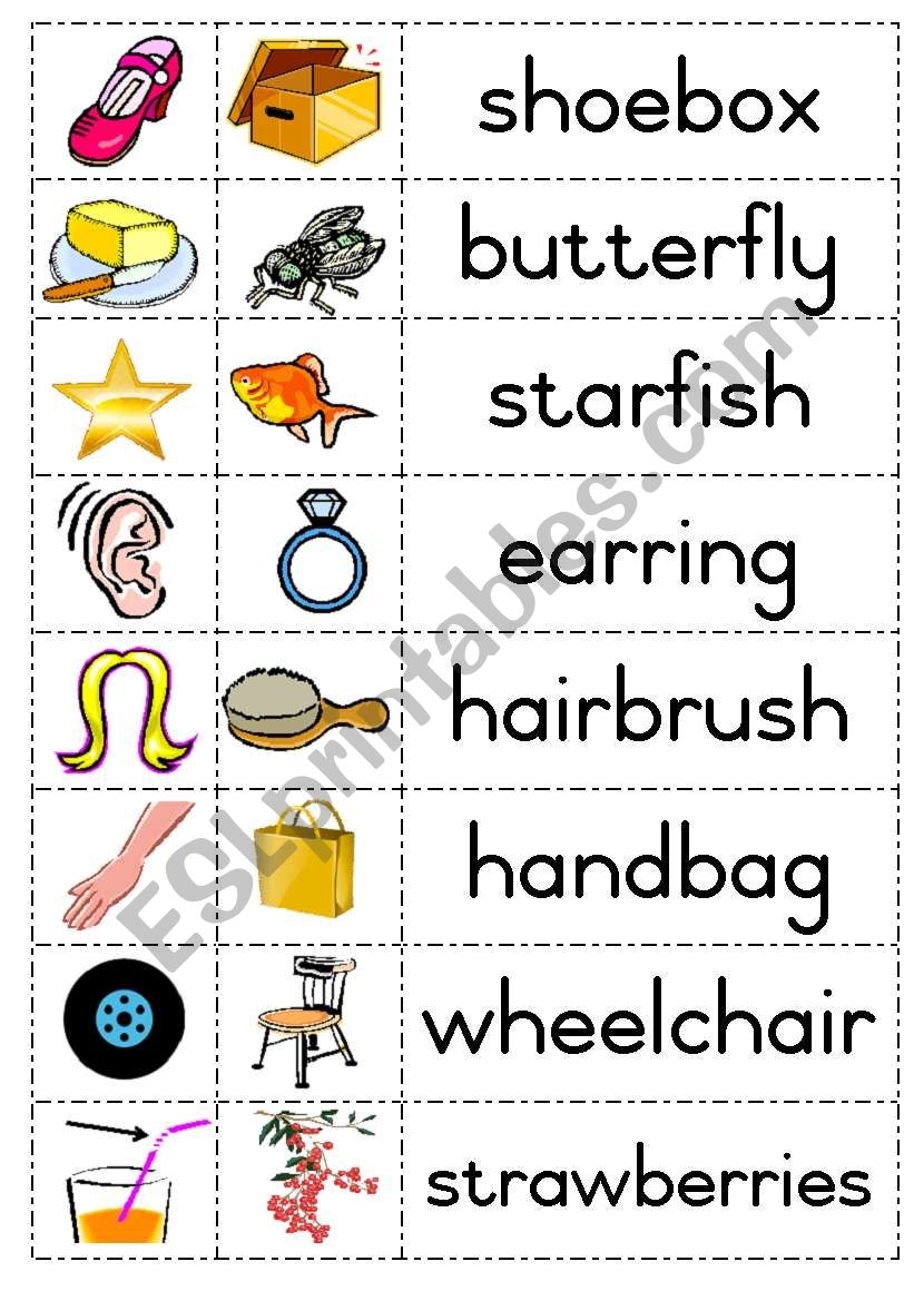 Compound Words Worksheet Kindergarten