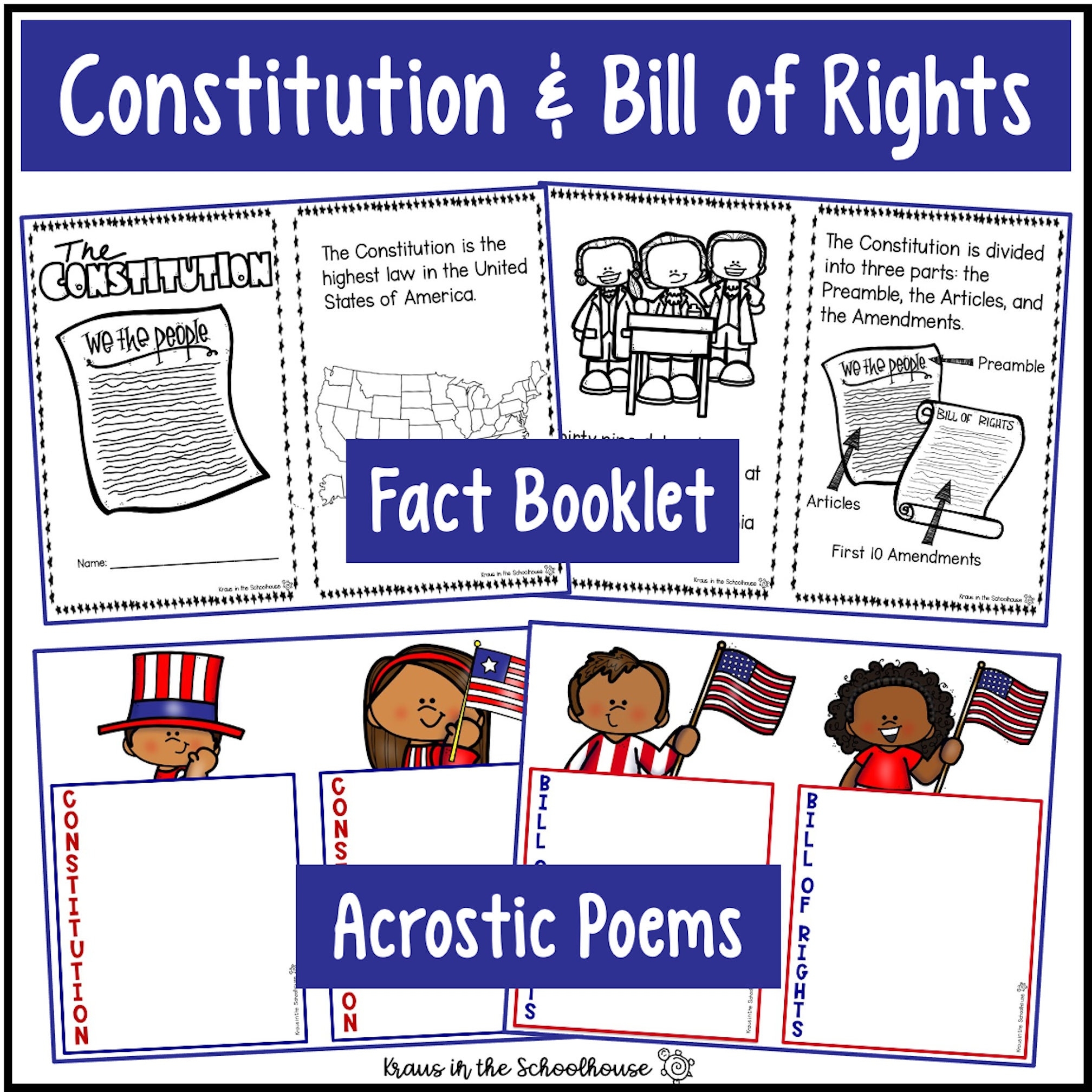 Constitution Day Activities Bill Of Rights Activities US Constitution Printables Constitution Worksheets Social Studies Printables Etsy