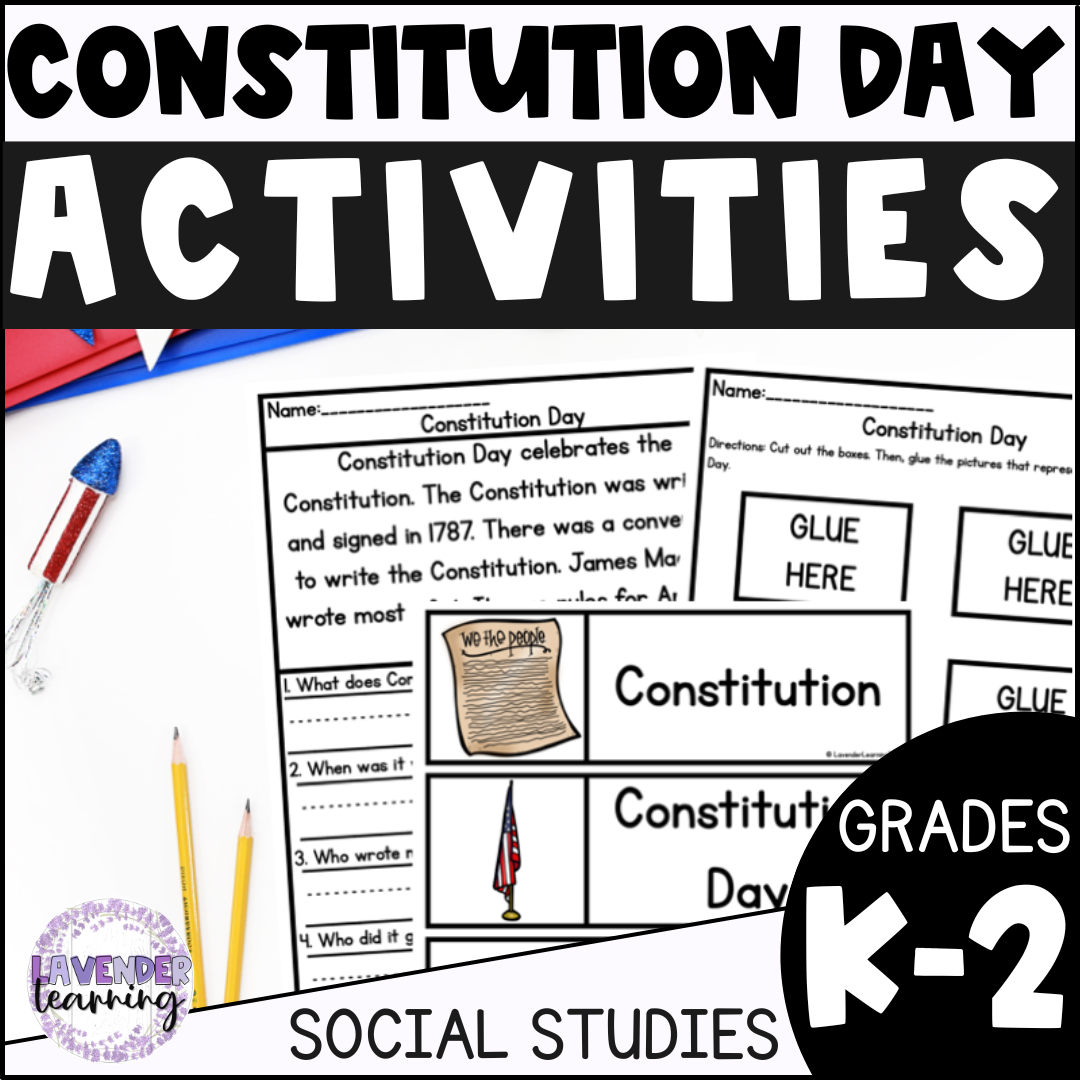 Constitution Day Activities For Kindergarten U0026 1st Grade Worksheet Word Search Made By Teachers