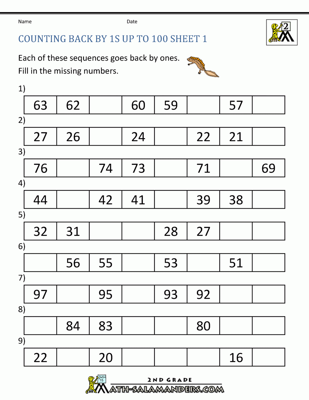 Count To 1000 By Ones Worksheets