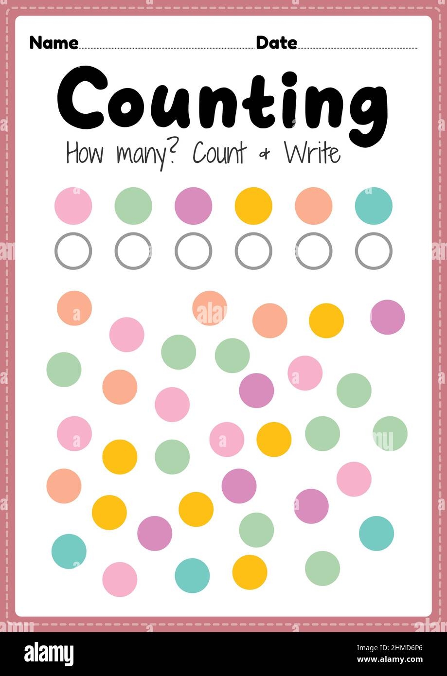 Counting Worksheet Math Printable Sheet For Preschool And Counting Worksheet Math Printable Sheet For Preschool And