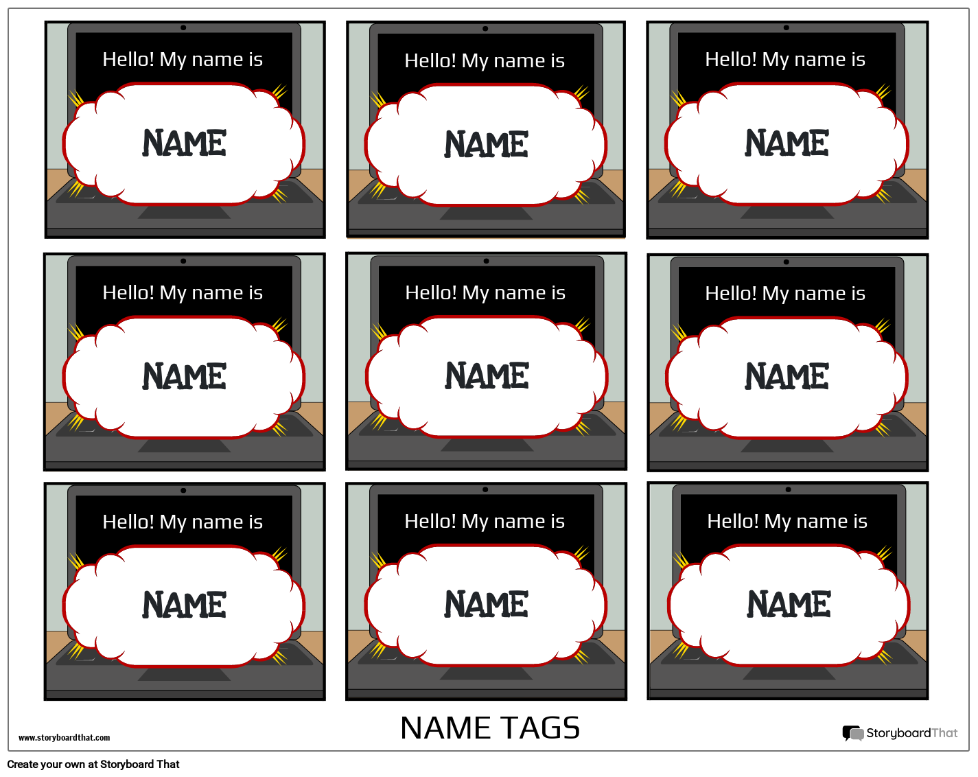 Create Free Printable Preschool Name Tags Create Free Printable Preschool Name Tags
