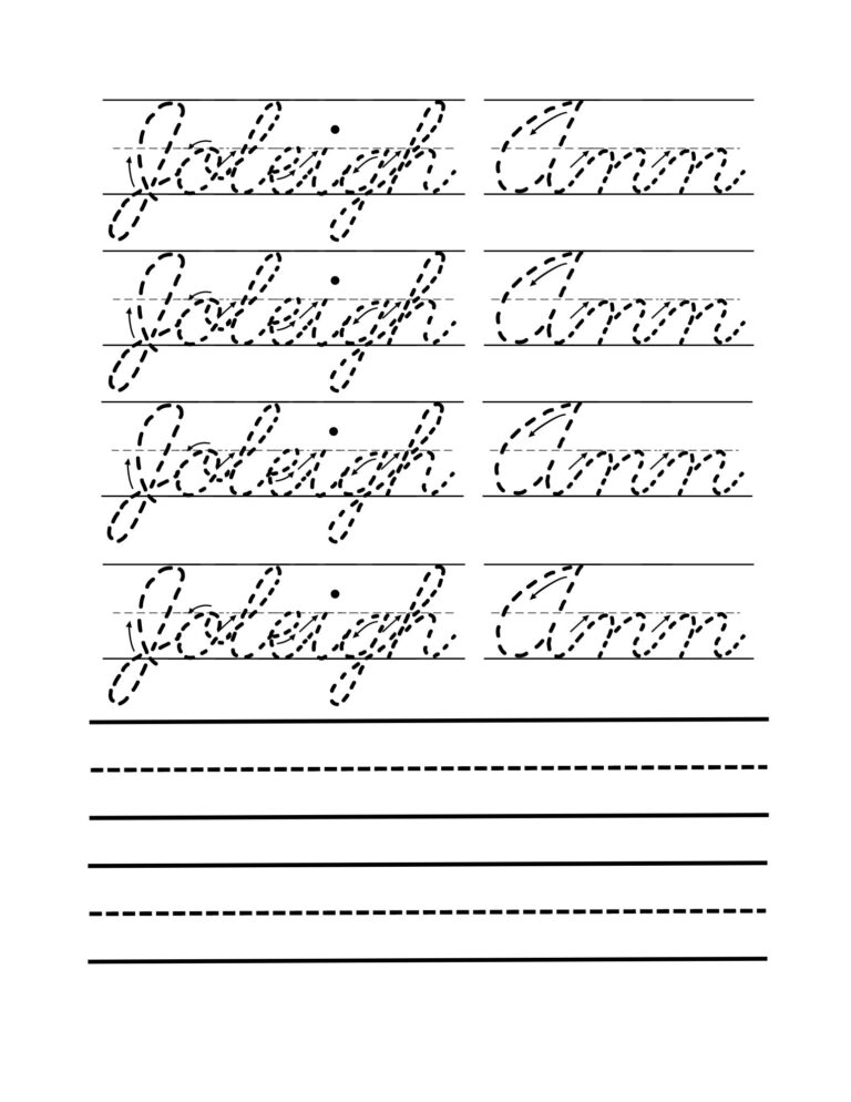 Custom Cursive Name Tracing Page Personalized Cursive Name Printable Cursive Name Tracing Printable Name Tracing Cursive With Arrows