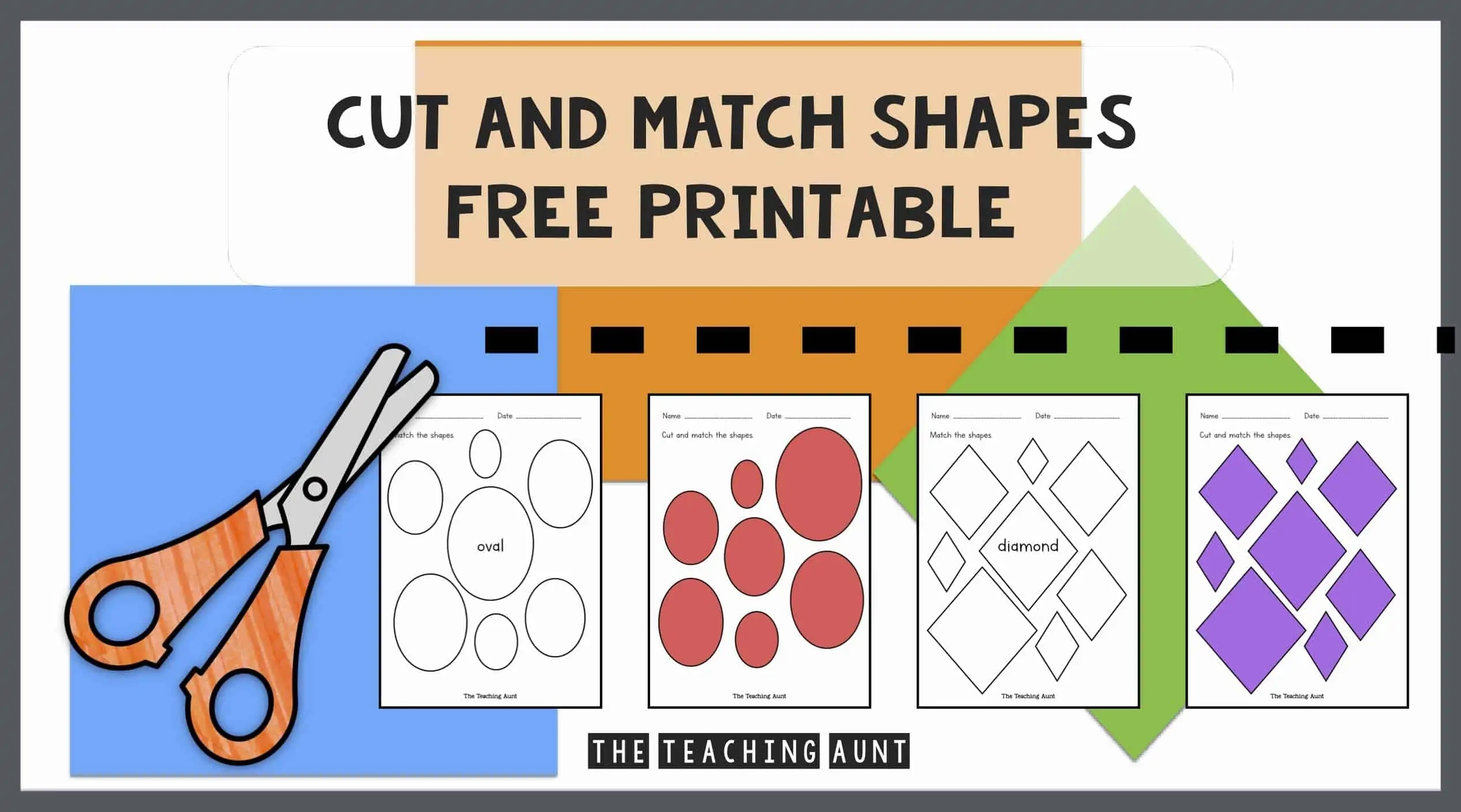 Cut And Match Shapes Worksheets The Teaching Aunt Cut And Match Shapes Worksheets The Teaching Aunt