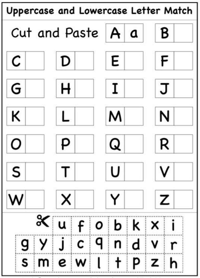 Cut And Paste Alphabet Worksheets Preschool Learning Education Printables Teacher Bundle Best Educational Gift Etsy UK