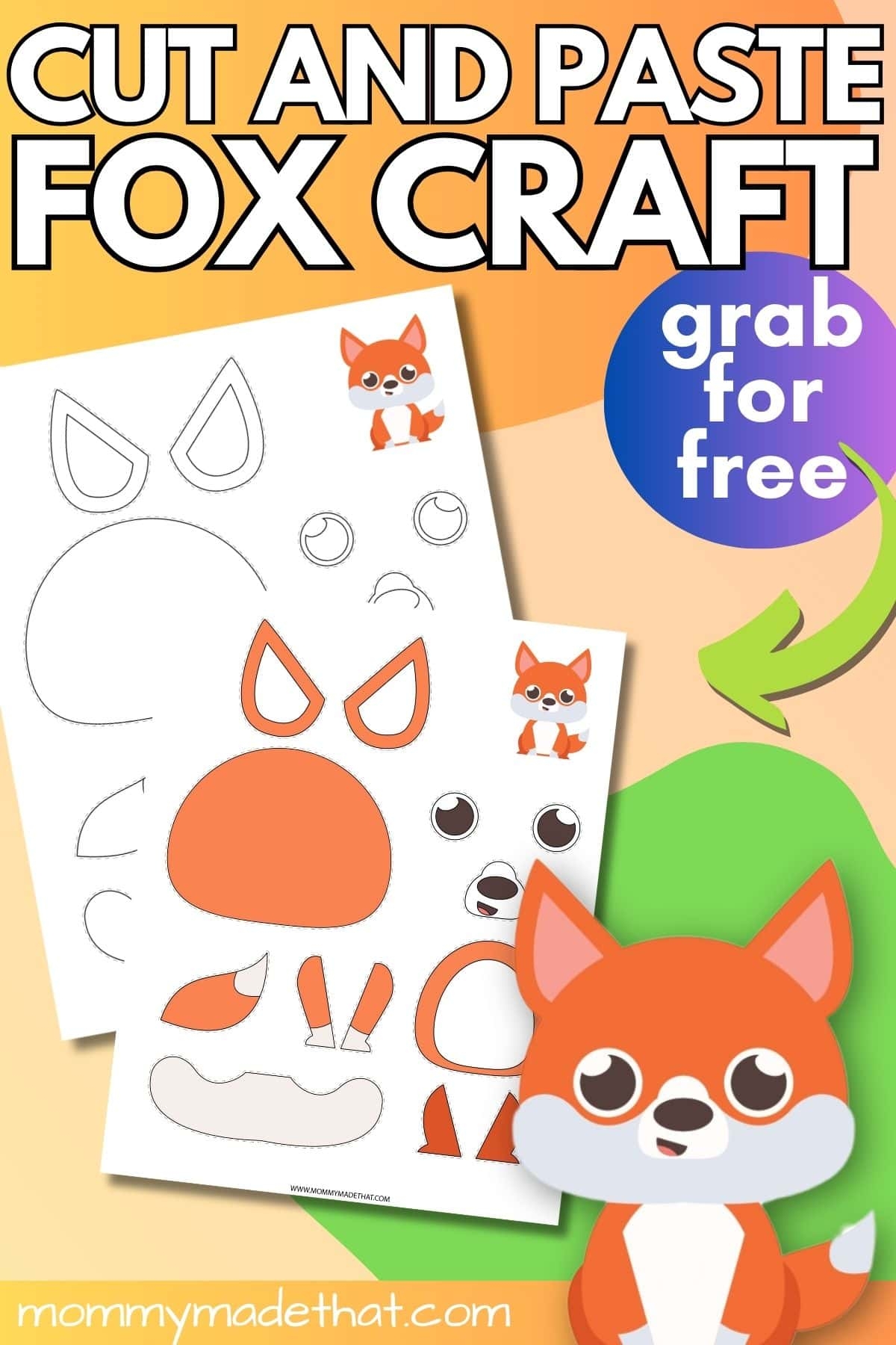 Cut And Paste Fox Craft Free Printable 